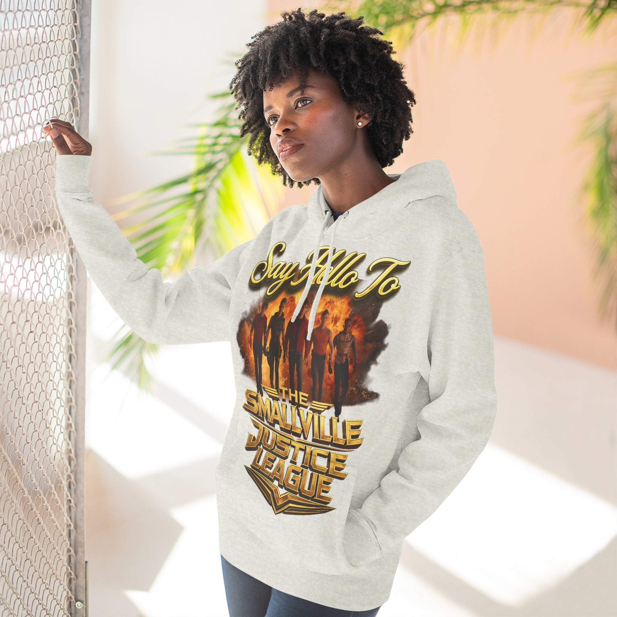 Smallville 'Say Hello To Smallville Justice League' Vintage TV Hoodie Printify