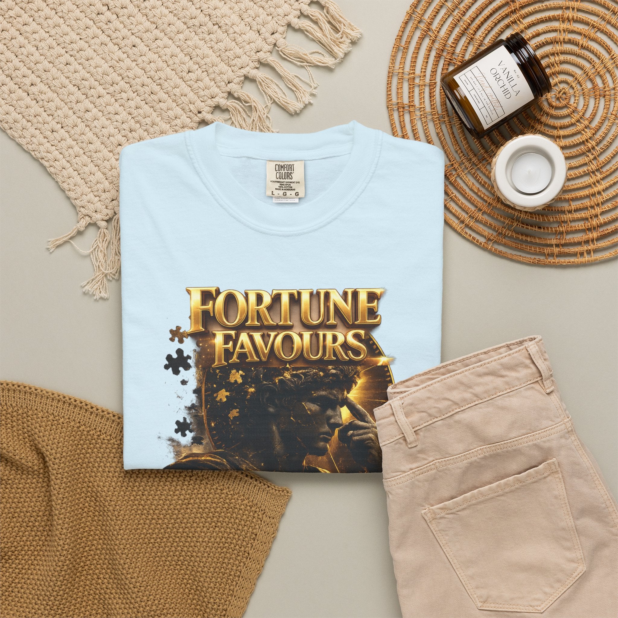 Fortune Favours Prepared Mind T-Shirt — Medieval Knight Graphic Tee Printify