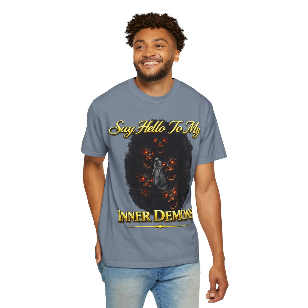 Inner Demons T-Shirt — "Say Hello To My Inner Demons" Graphic Tee Printify