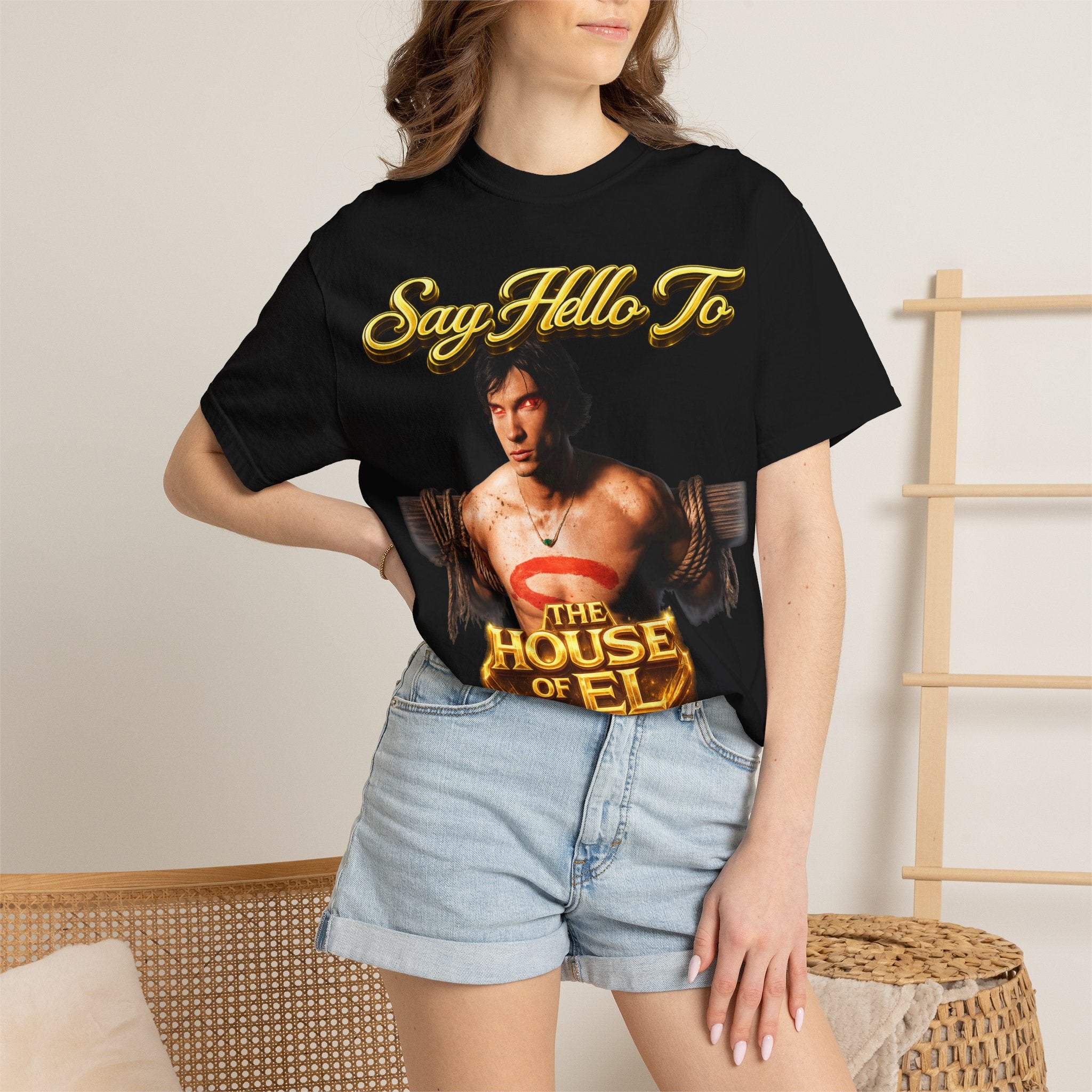 T-Shirt — Say Hello To The House of El Graphic Tee Printify