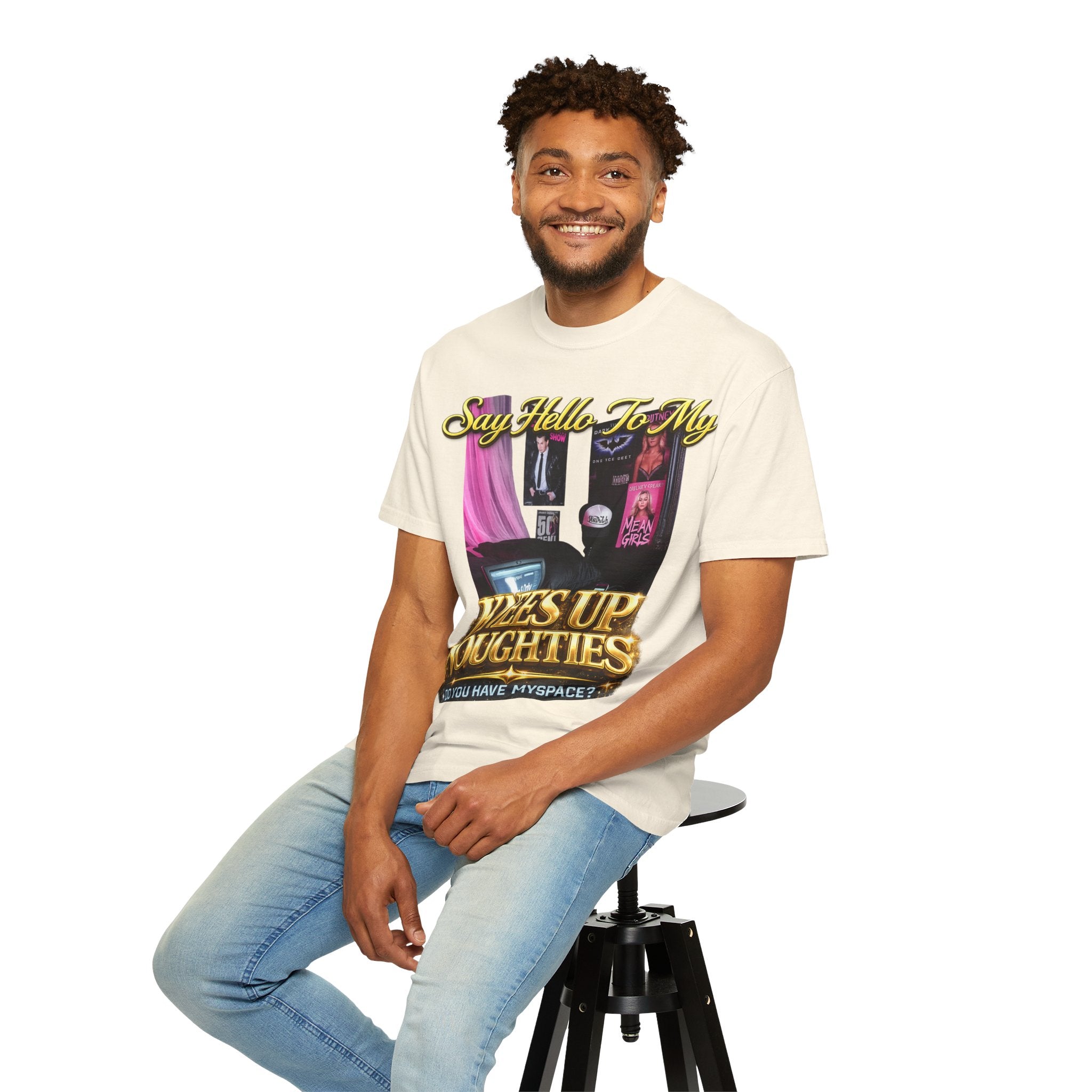 Knees Up Noughties Graphic T-Shirt — Retro MySpace Pop Culture Tee Printify