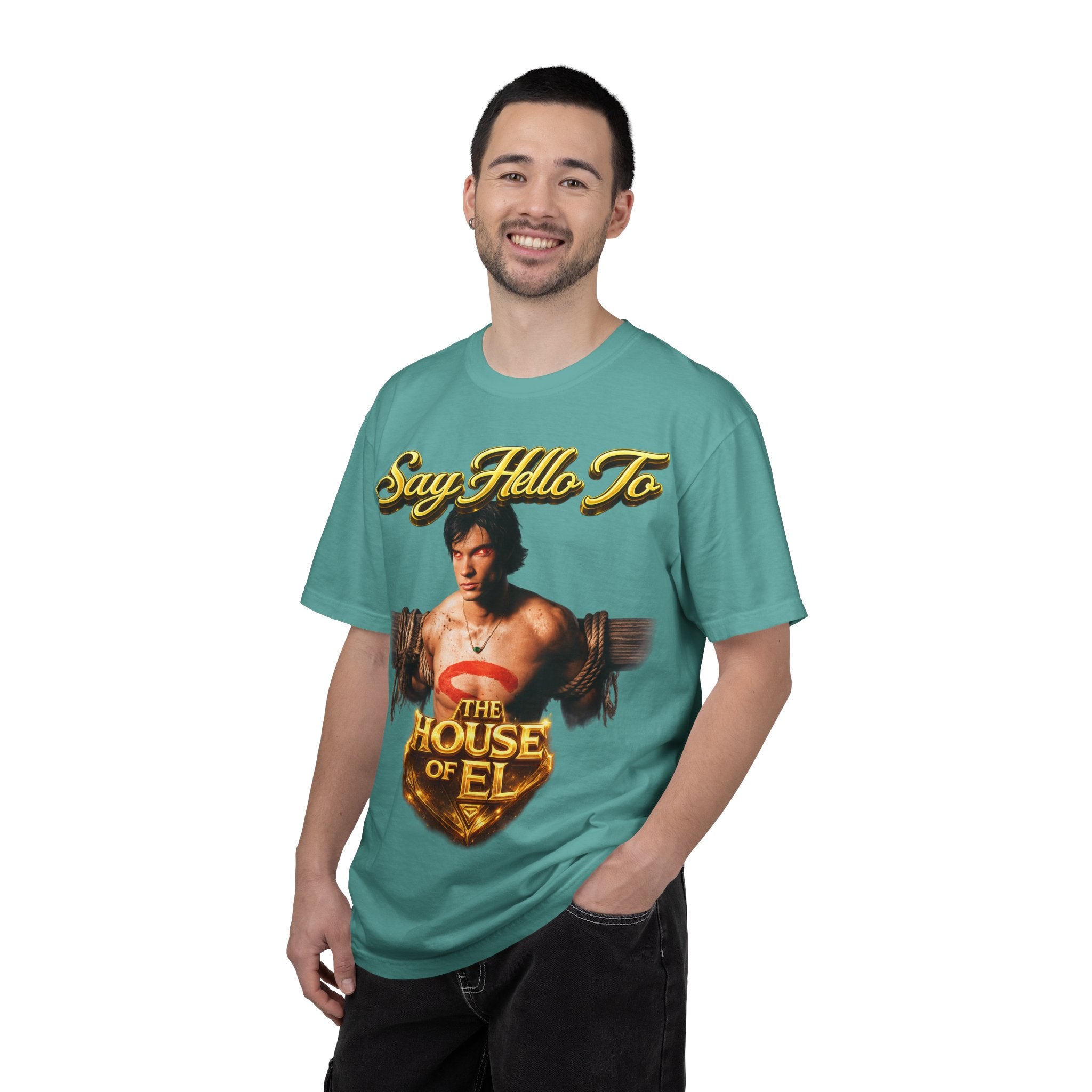 T-Shirt — Say Hello To The House of El Graphic Tee Printify