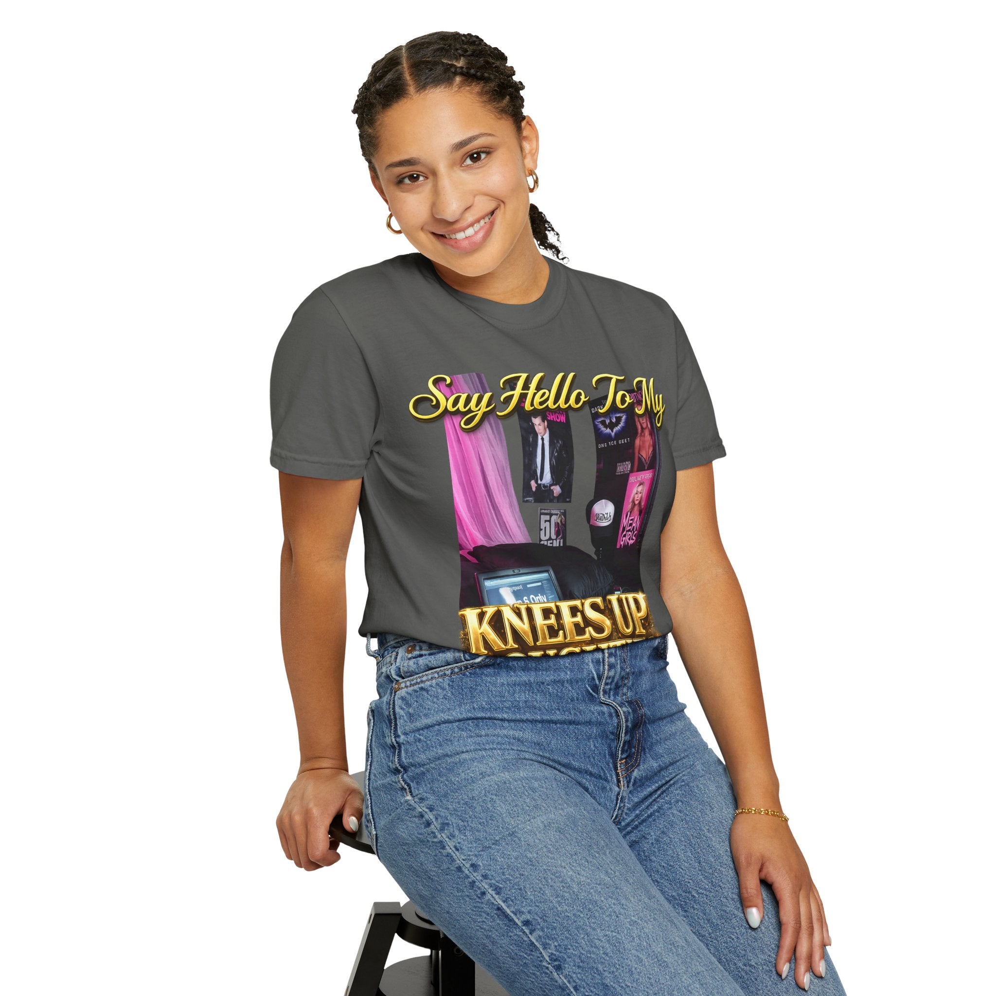Knees Up Noughties Graphic T-Shirt — Retro MySpace Pop Culture Tee Printify