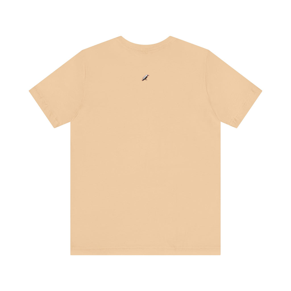 Horror Mask Split Face Tee — "Say Hello To Your Family and Friends" Graphic T-Shirt Printify