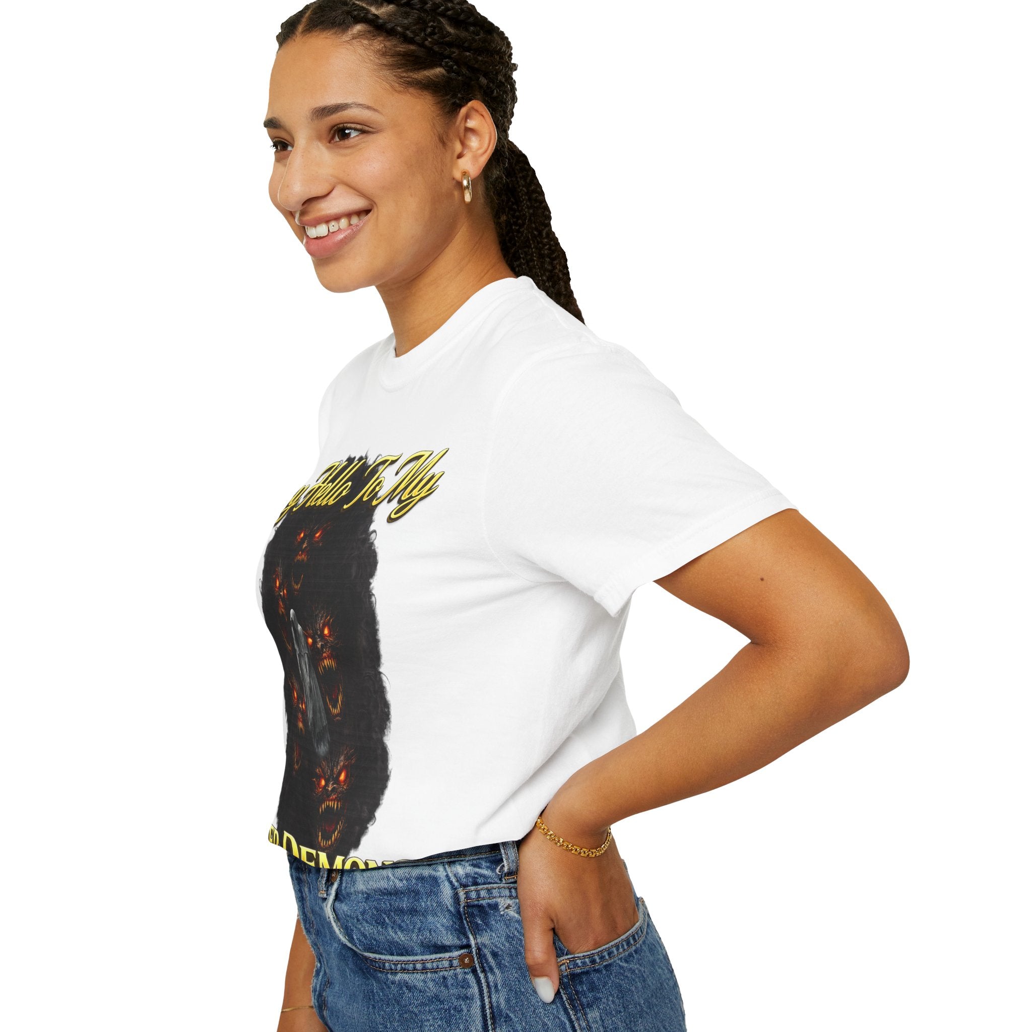 Inner Demons T-Shirt — "Say Hello To My Inner Demons" Graphic Tee Printify