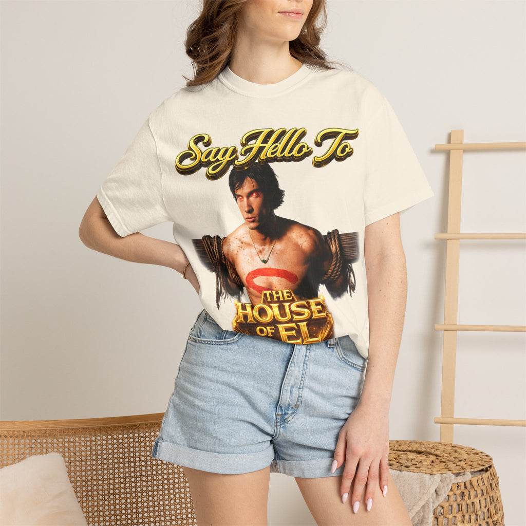 T-Shirt — Say Hello To The House of El Graphic Tee Printify