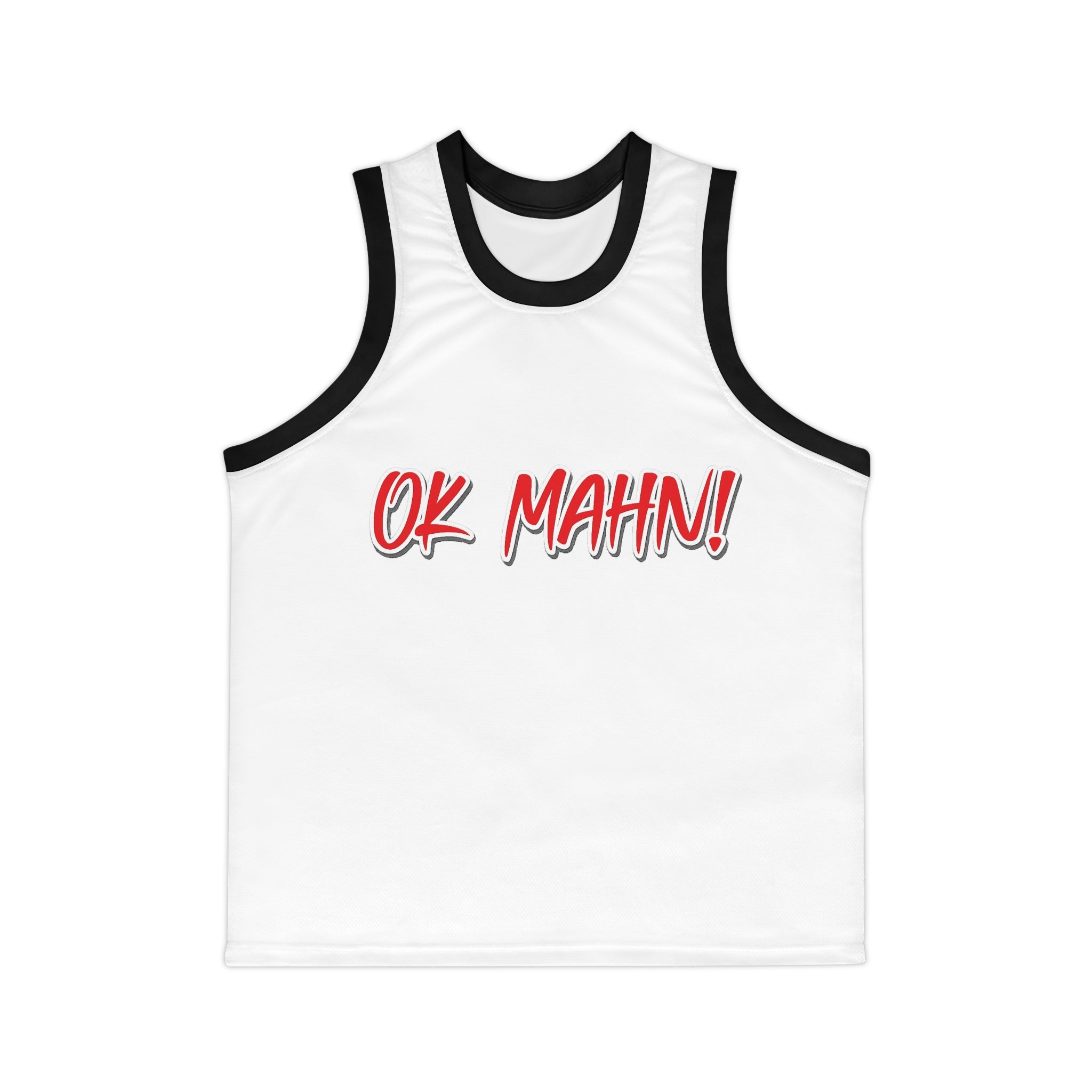Basketball Jersey — "OK MAHN!" Retro Streetwear Tank Top Printify