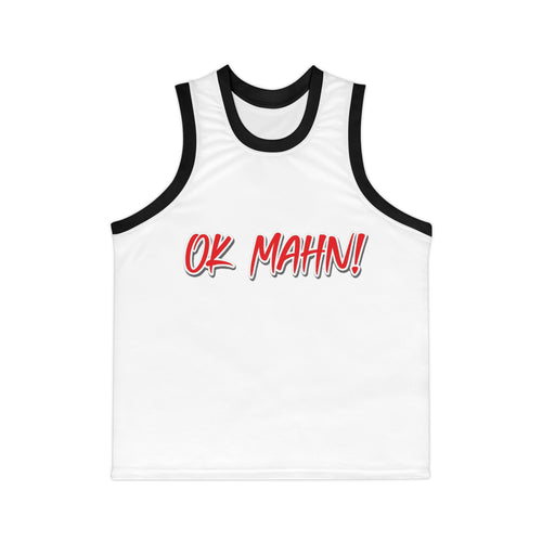 Basketball Jersey — "OK MAHN!" Retro Streetwear Tank Top Printify