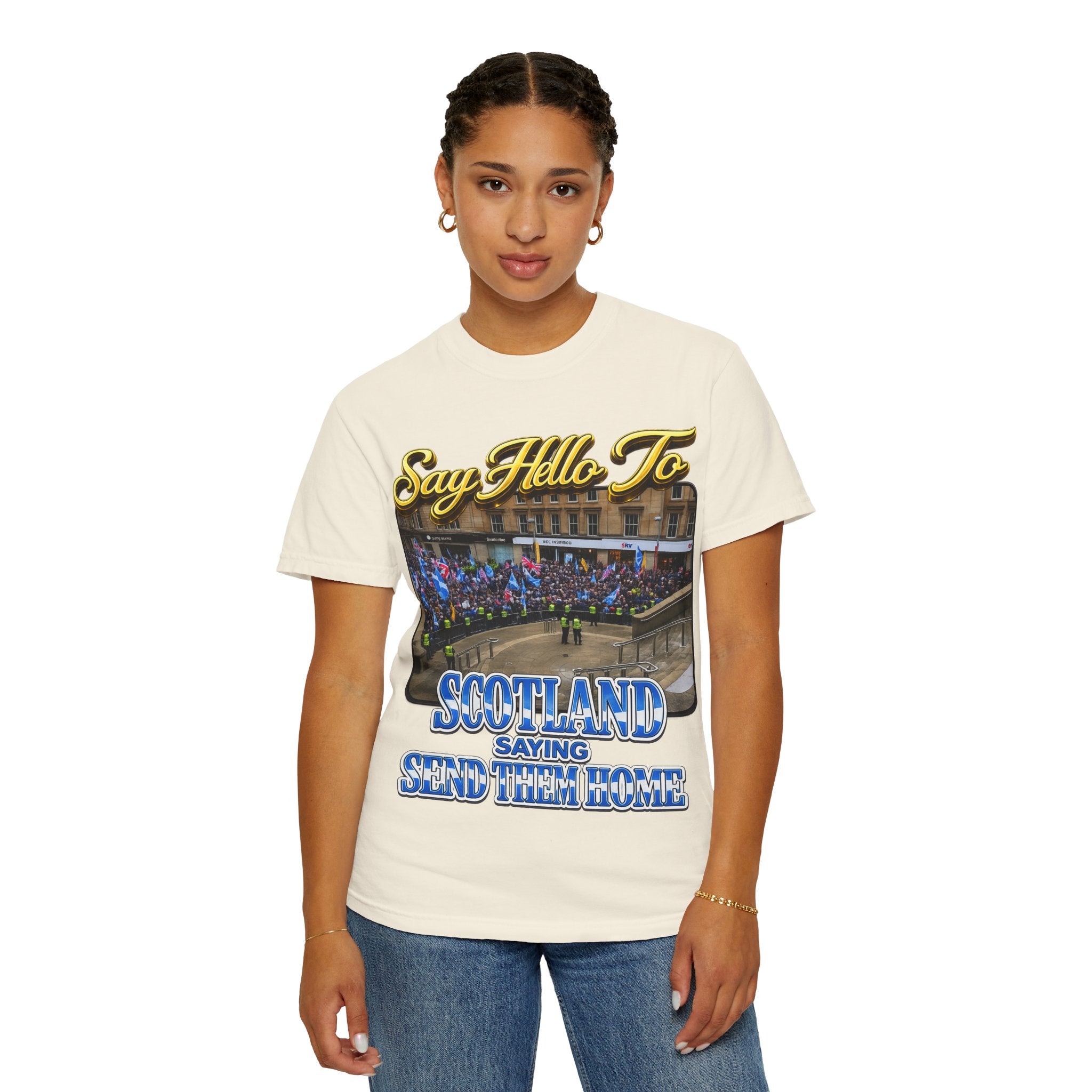 Say Hello To Scotland Saying Send Them Home T-Shirt Printify