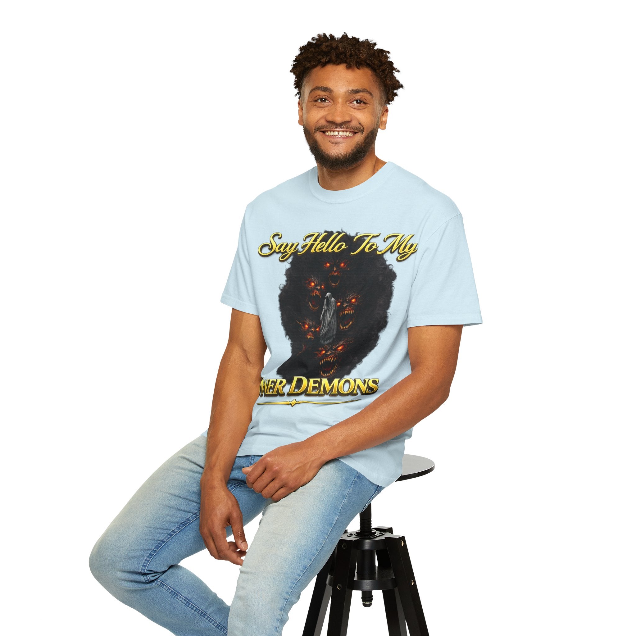 Inner Demons T-Shirt — "Say Hello To My Inner Demons" Graphic Tee Printify