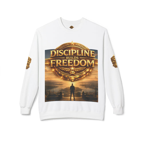 Discipline Builds Freedom Crewneck Sweatshirt – Motivational Fitness & Success Pullover Printify