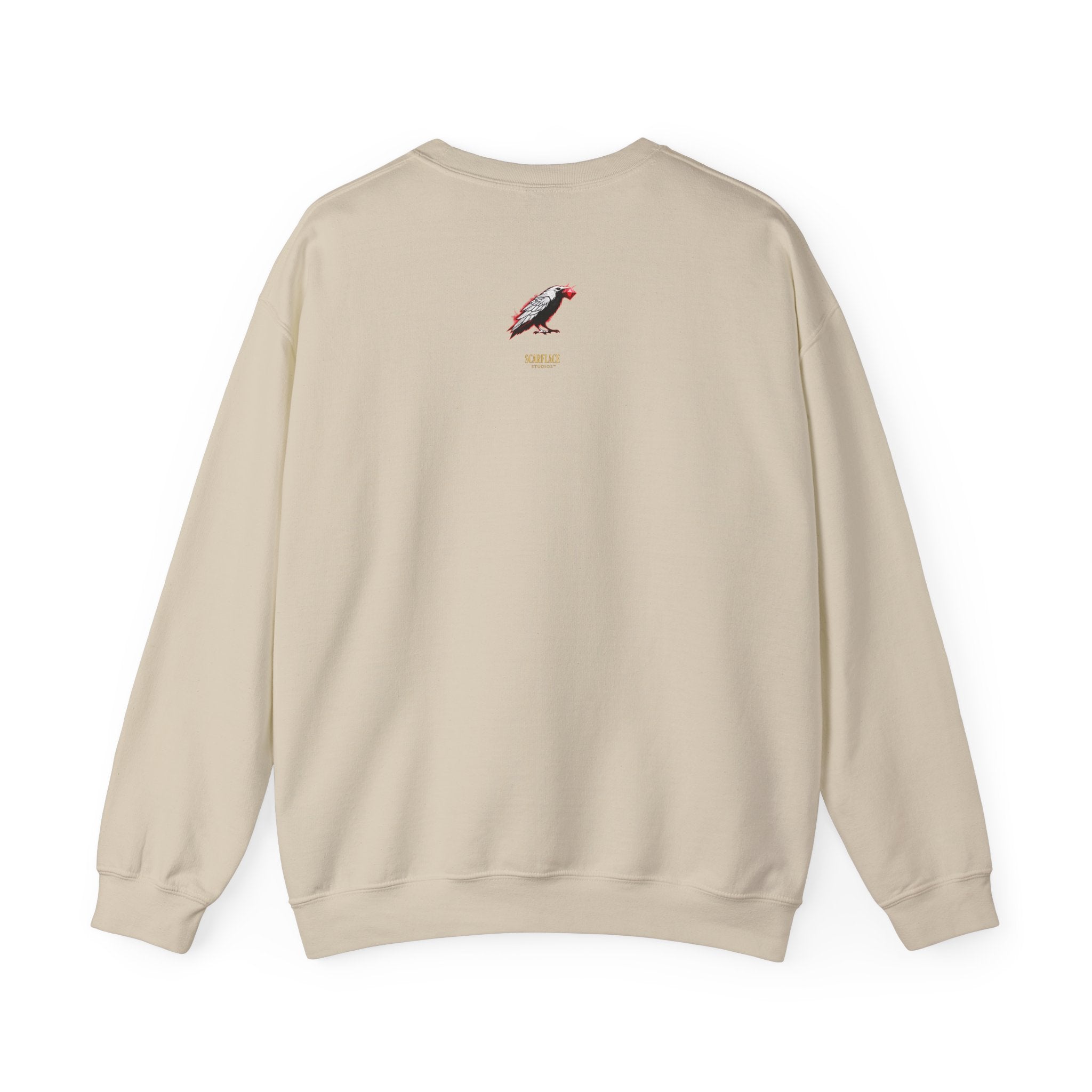 Crewneck Sweatshirt — 'Ok Mahn!' Gold Script Minimalist Streetwear Printify