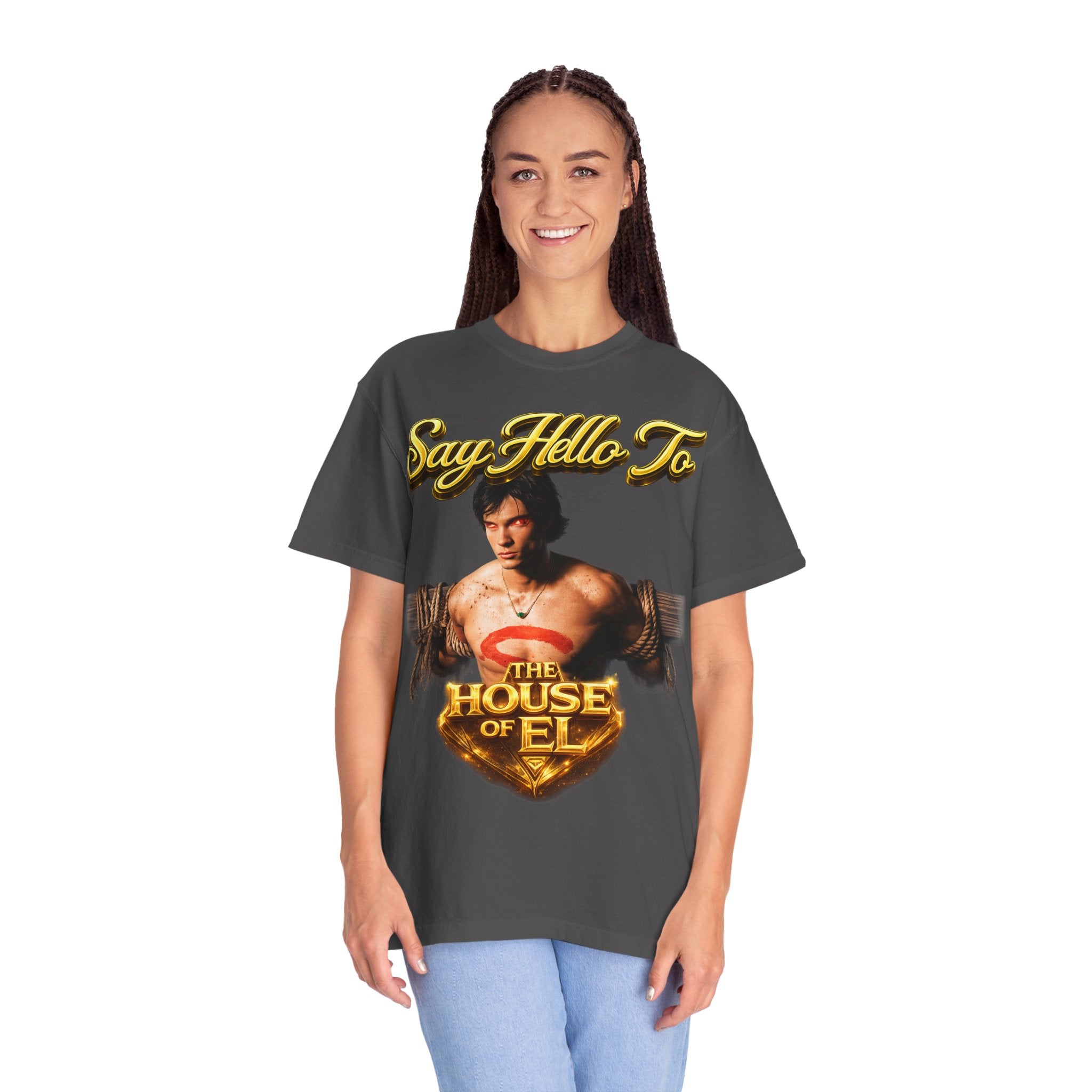 T-Shirt — Say Hello To The House of El Graphic Tee Printify