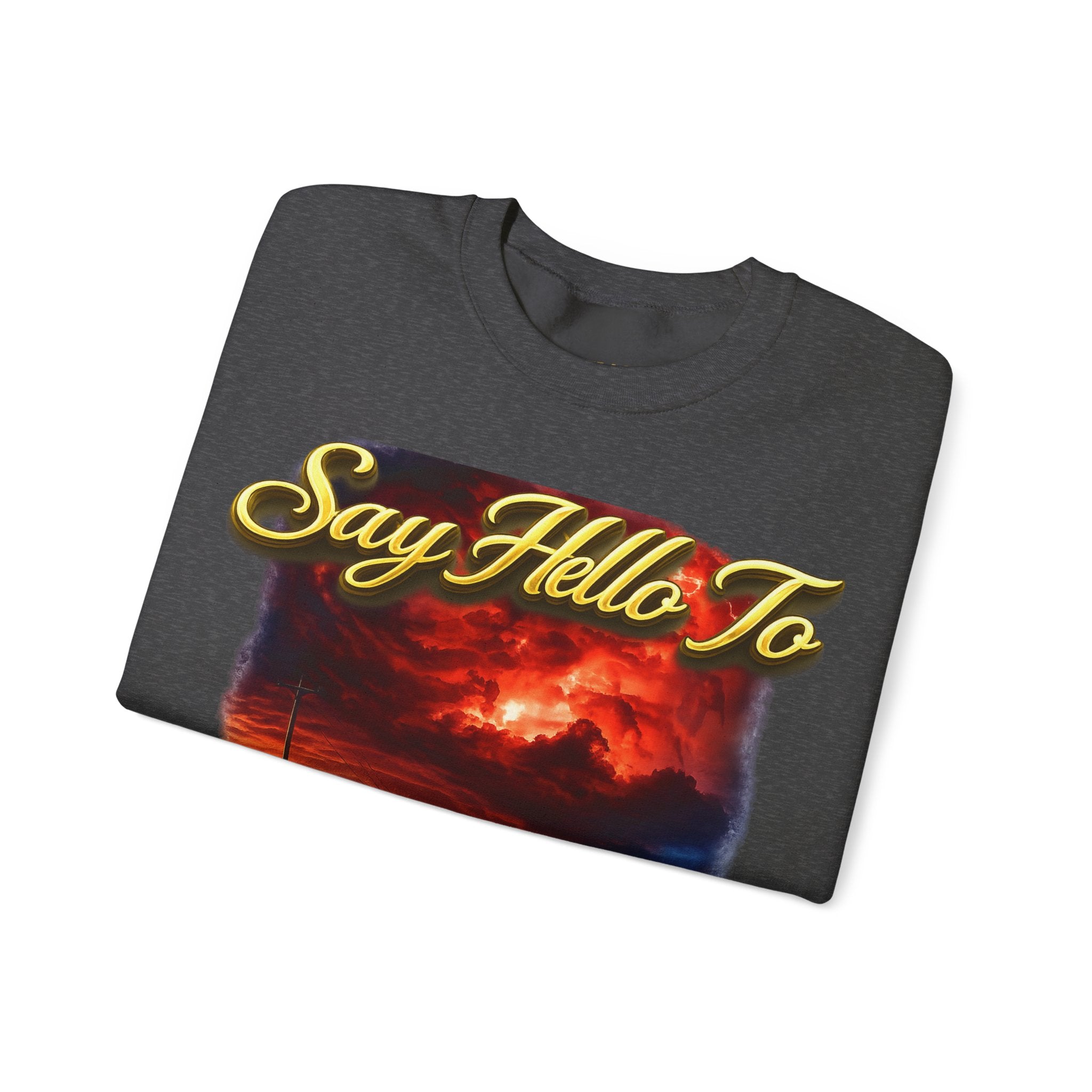 Stranger Things "Say Hello To" Crewneck Sweatshirt Printify