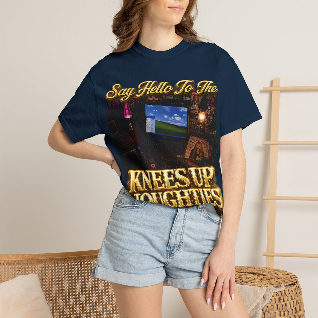 Knees Up Noughties Graphic T-Shirt — Retro MySpace Throwback Tee Printify
