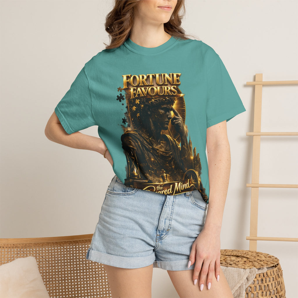 Fortune Favours Prepared Mind T-Shirt — Medieval Knight Graphic Tee Printify