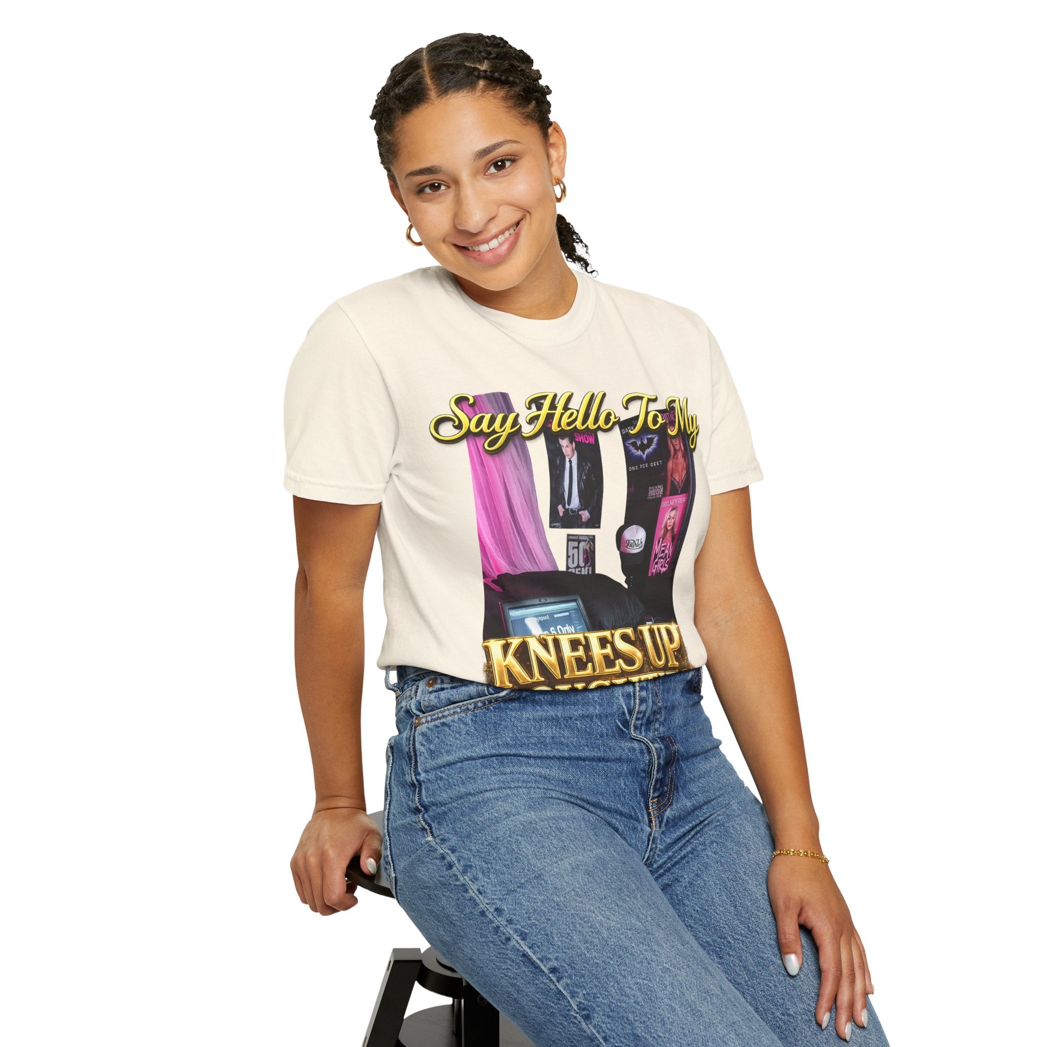 Knees Up Noughties Graphic T-Shirt — Retro MySpace Pop Culture Tee Printify