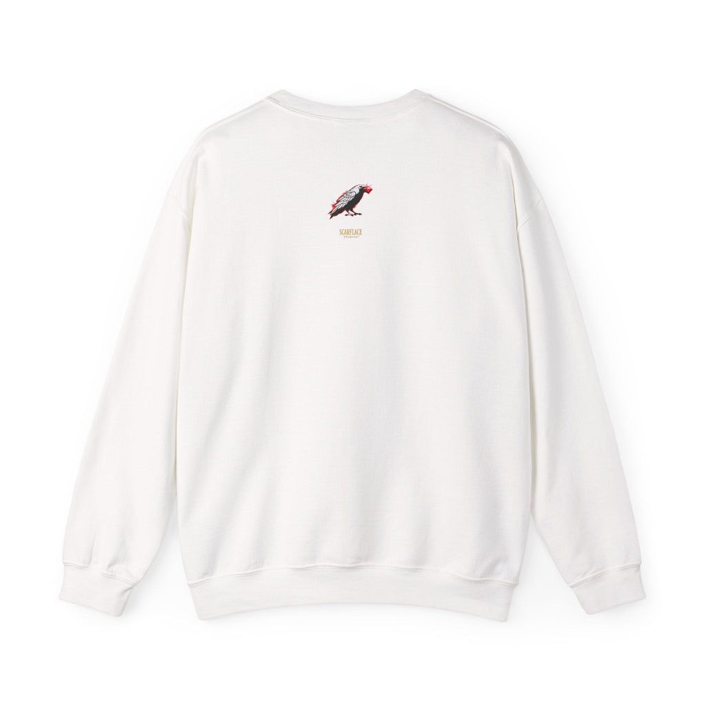 Crewneck Sweatshirt — 'Ok Mahn!' Gold Script Minimalist Streetwear Printify