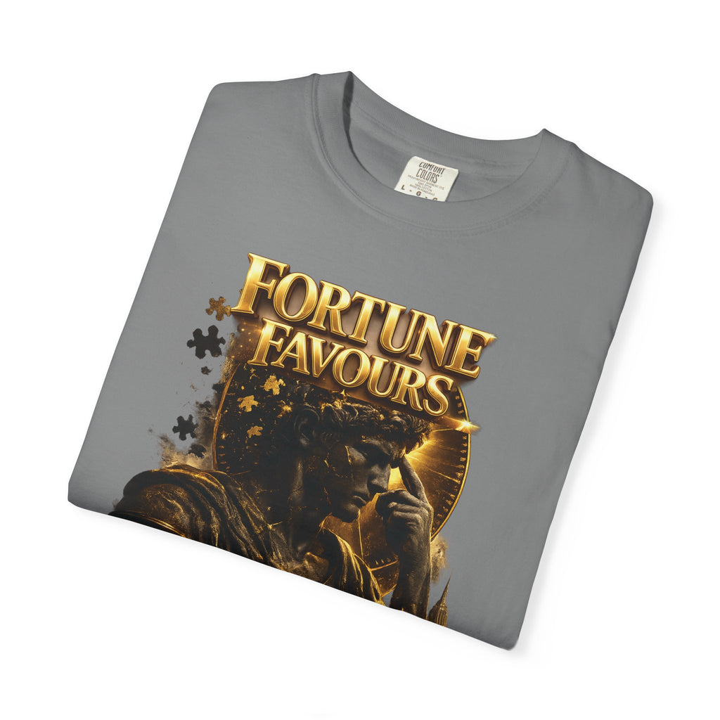 Fortune Favours Prepared Mind T-Shirt — Medieval Knight Graphic Tee Printify