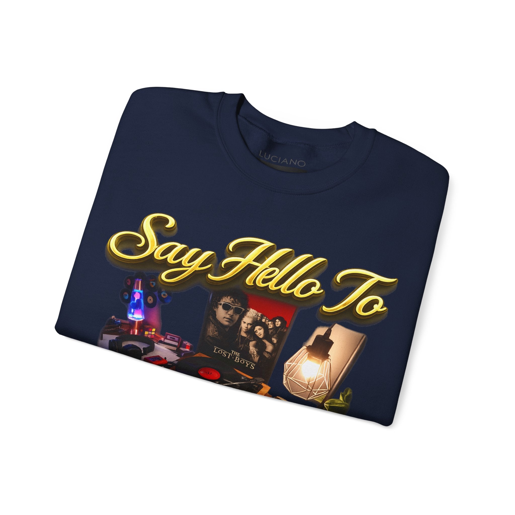 Grateful 80s Crewneck Sweatshirt — “say hello to the grateful 80's” Retro Vibe Printify