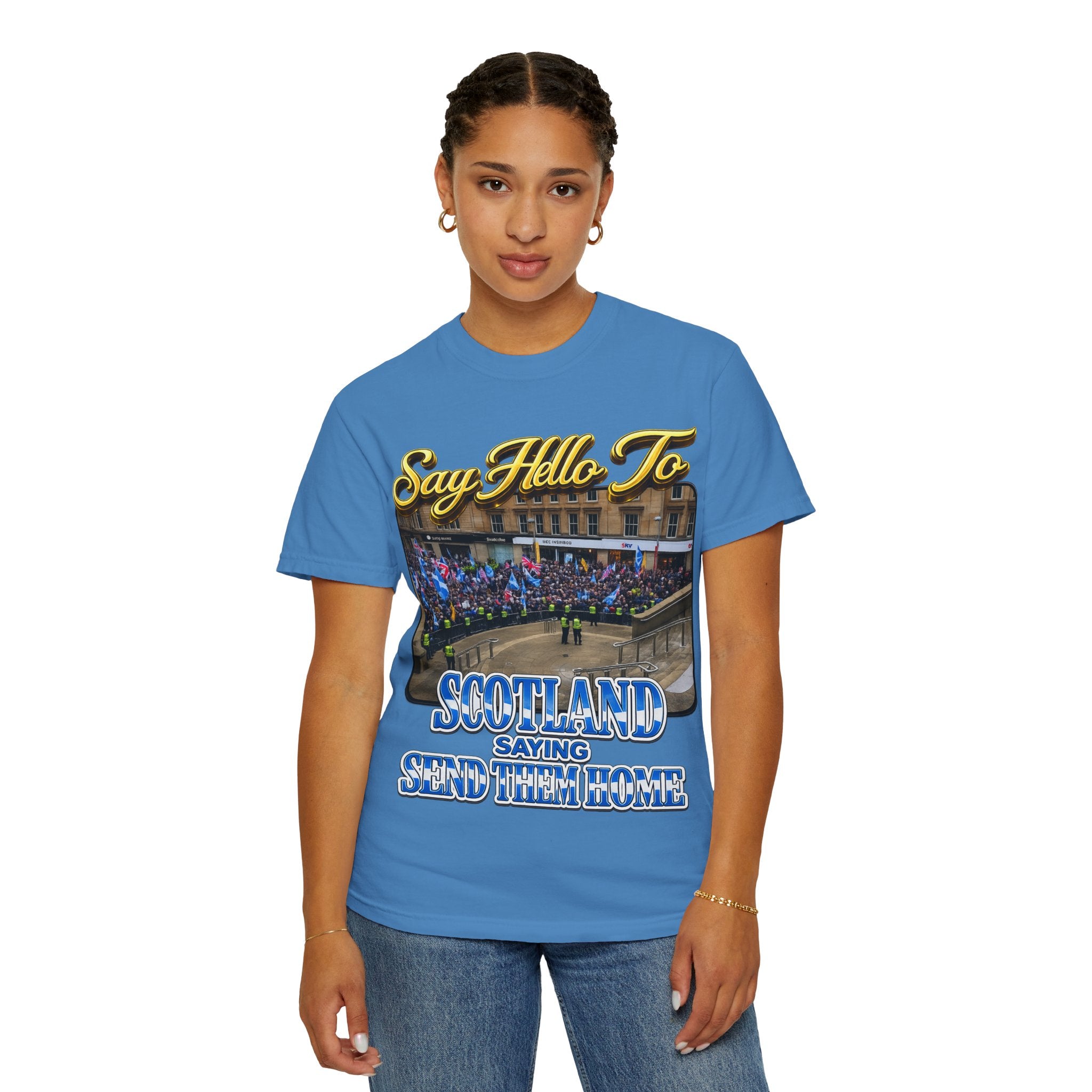 Say Hello To Scotland Saying Send Them Home T-Shirt Printify