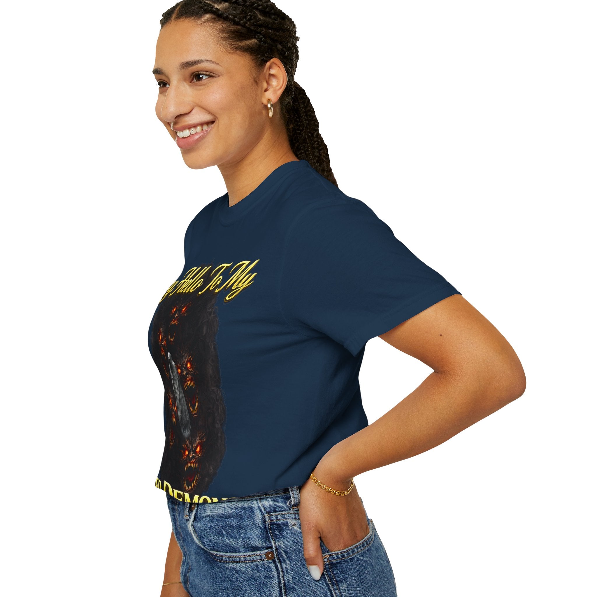 Inner Demons T-Shirt — "Say Hello To My Inner Demons" Graphic Tee Printify