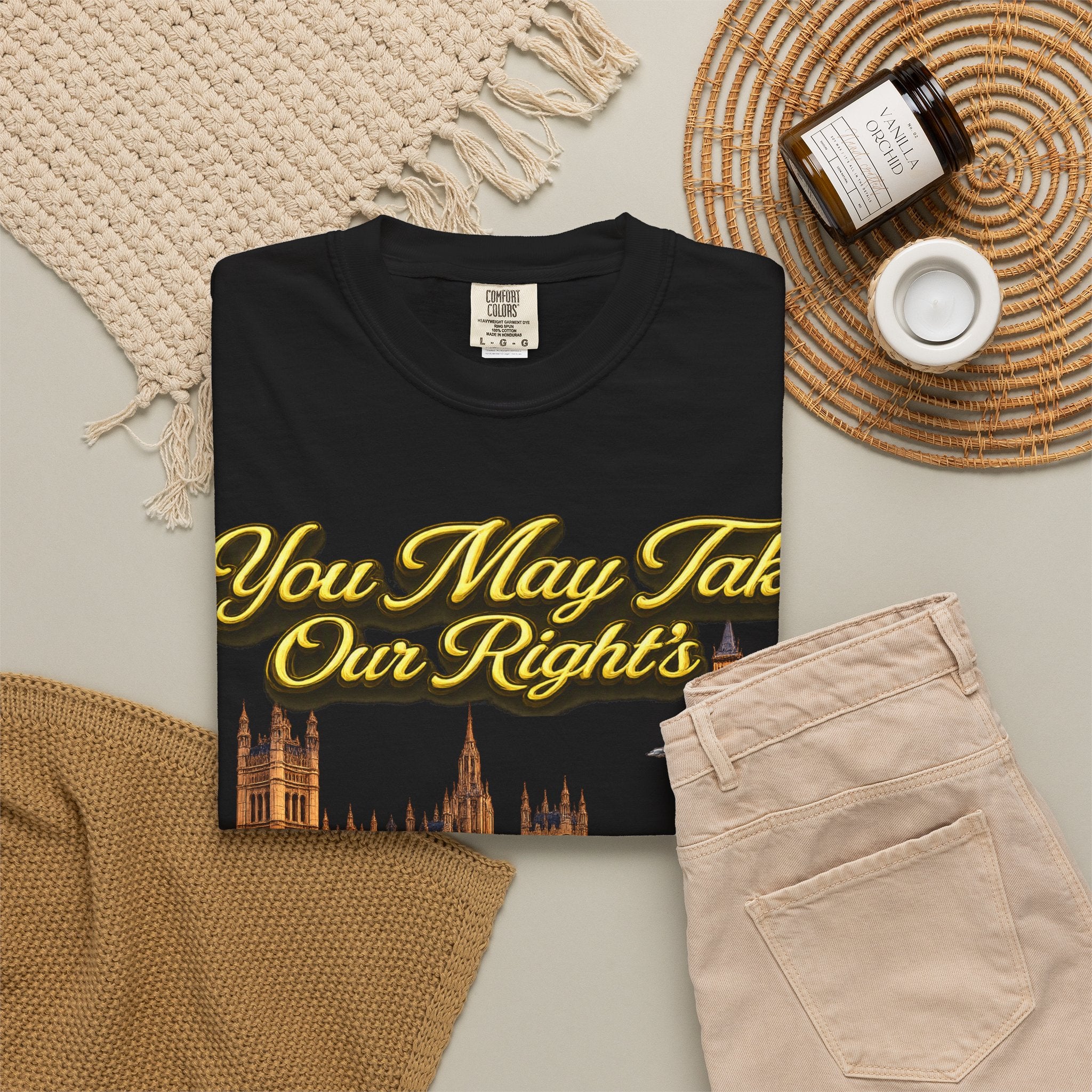 T-Shirt — "You May Take Our Rights But You'll Never Take Our Children" London Parliament Graphic Printify