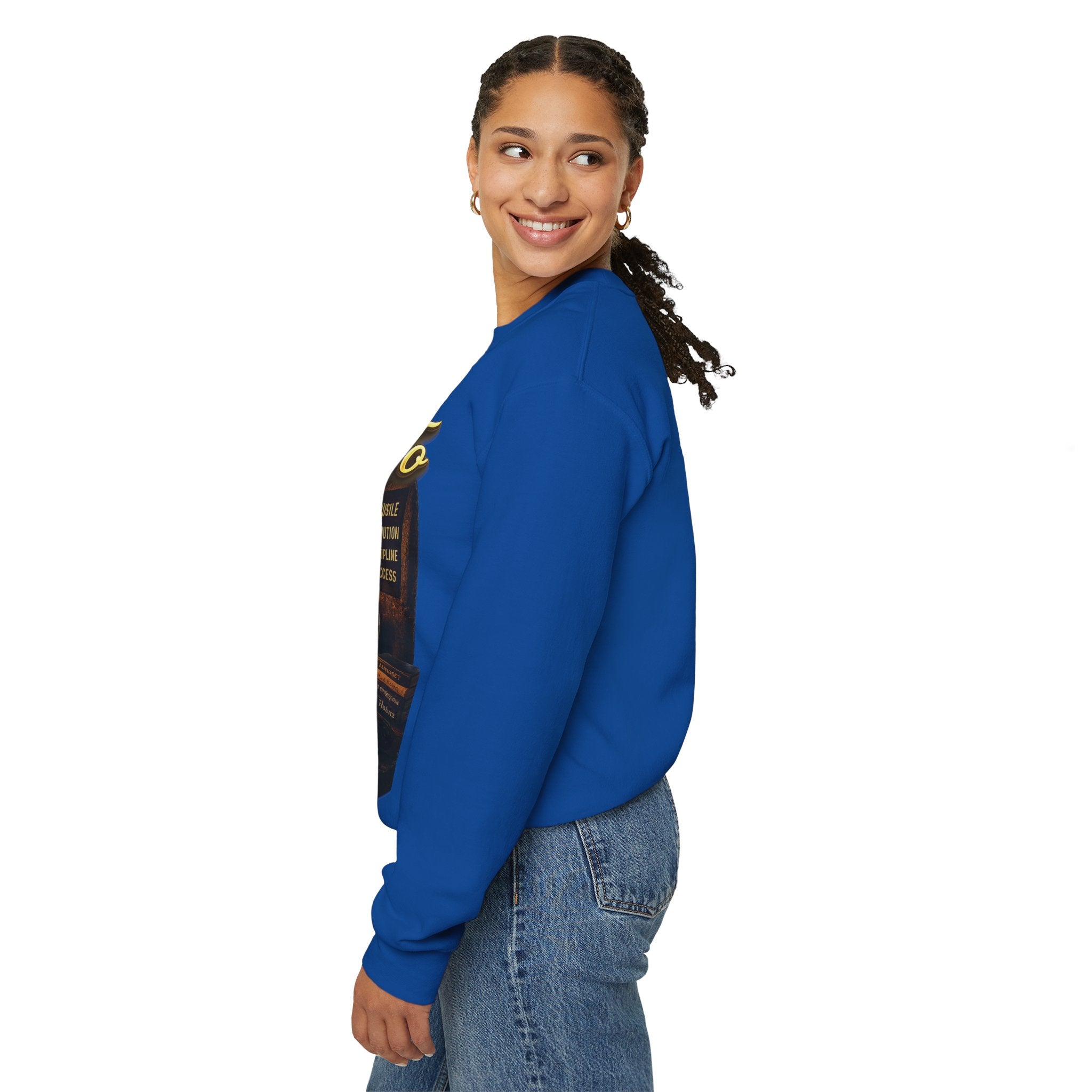 The Grind That Never Sleeps Crewneck Sweatshirt — Motivational Hustle Sweatshirt Printify