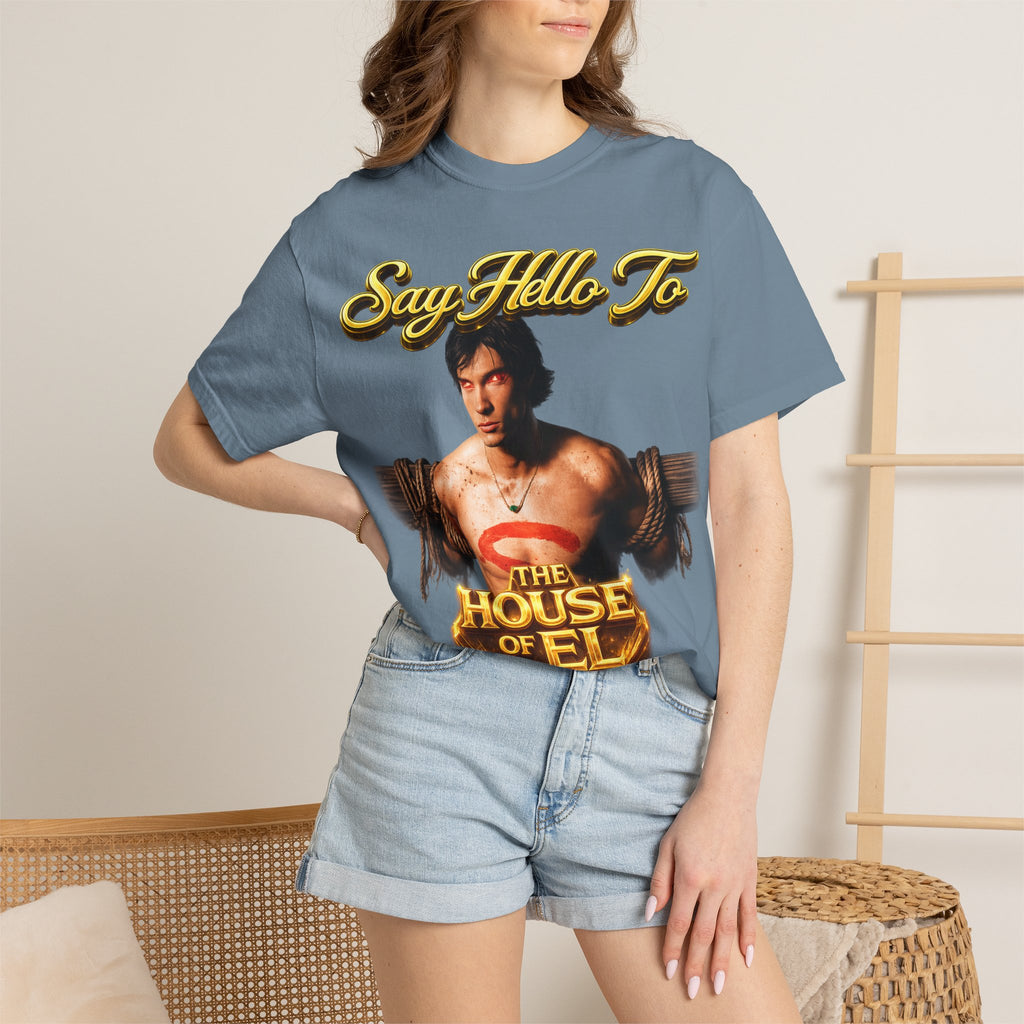 T-Shirt — Say Hello To The House of El Graphic Tee Printify