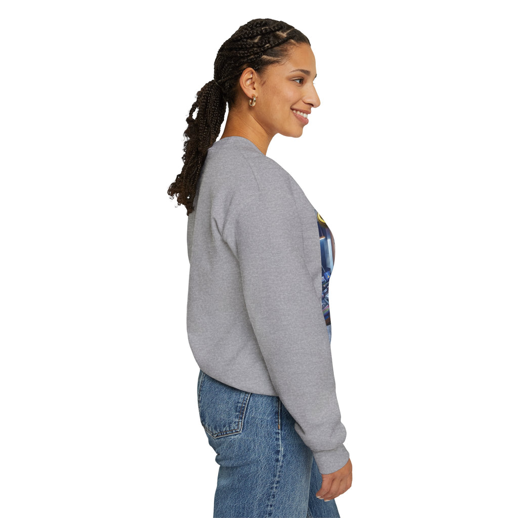 90s Nostalgia Crewneck Sweatshirt – "Say Hello To The Never Forgetful Nostalgic 90's" Printify