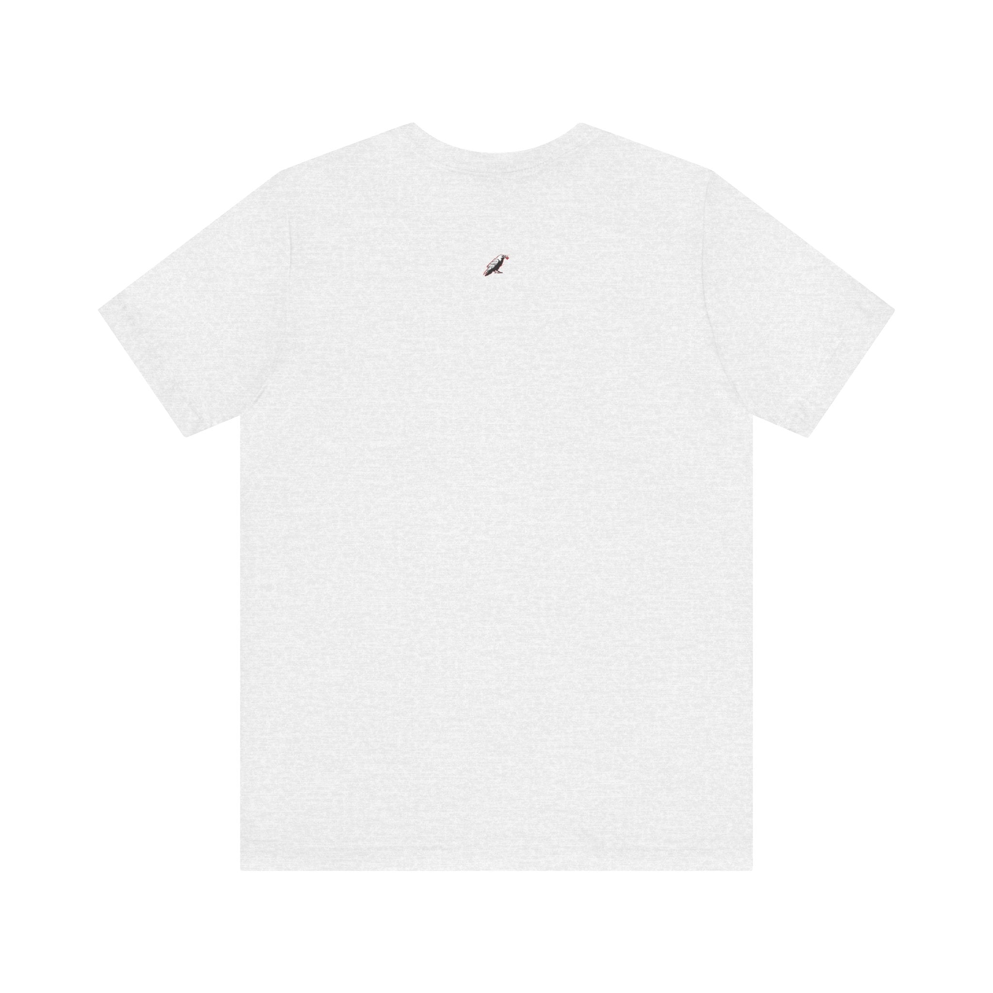 Horror Mask Split Face Tee — "Say Hello To Your Family and Friends" Graphic T-Shirt Printify
