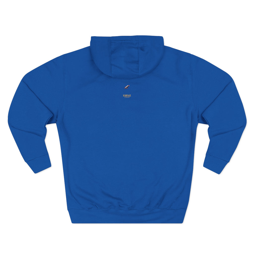 Passive Income Hoodie — "Say Hello to Life With Passive Income" Cozy Three-Panel Fleece Pullover Printify