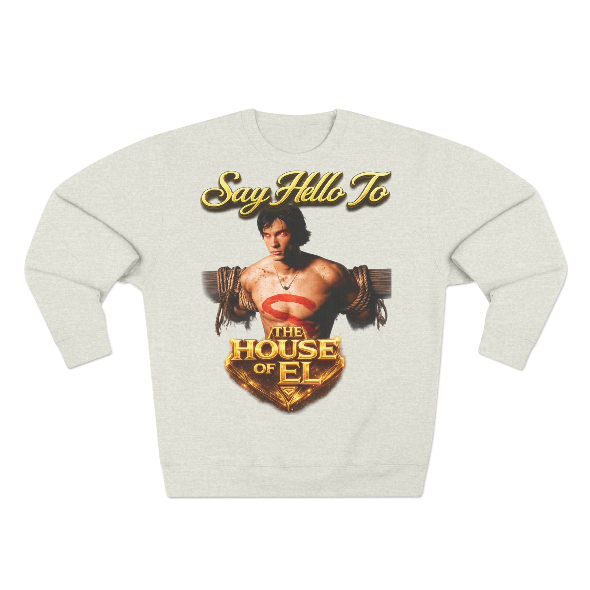 Say Hello To The House of El Sweatshirt – Retro Superman Inspired Crewneck Printify