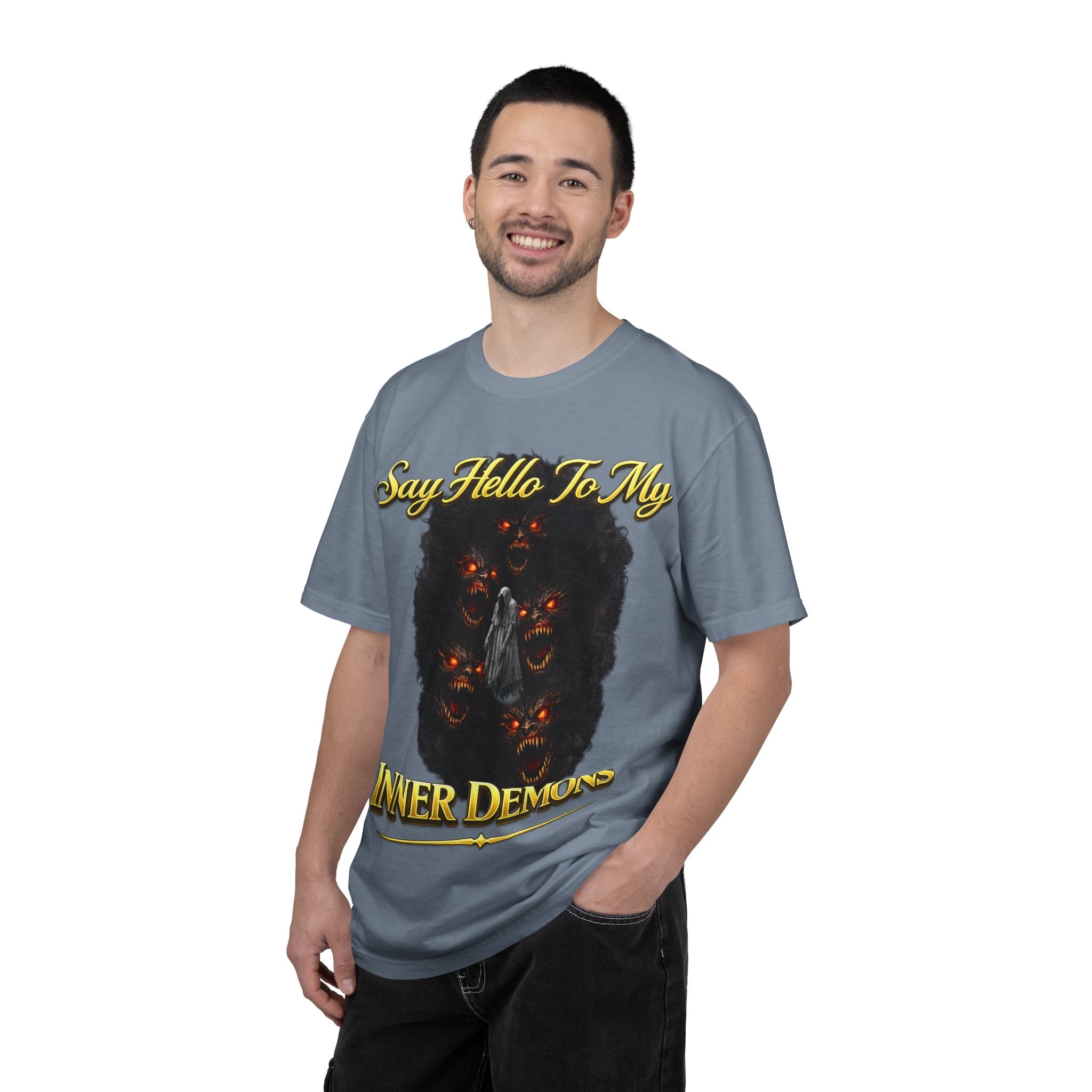 Inner Demons T-Shirt — "Say Hello To My Inner Demons" Graphic Tee Printify