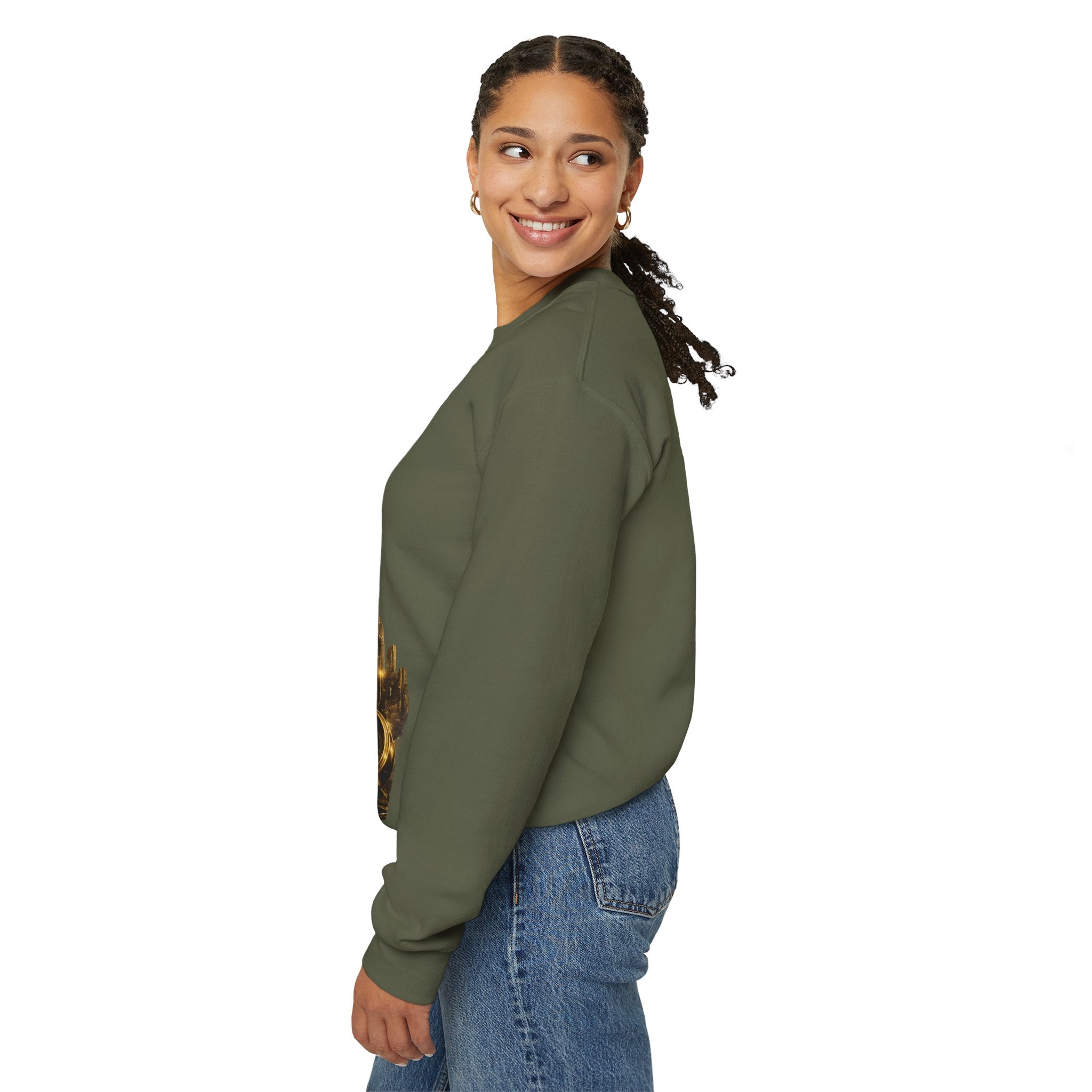 Crewneck Sweatshirt — "Fortune Favors the Prepared Mind" Motivational Design Printify