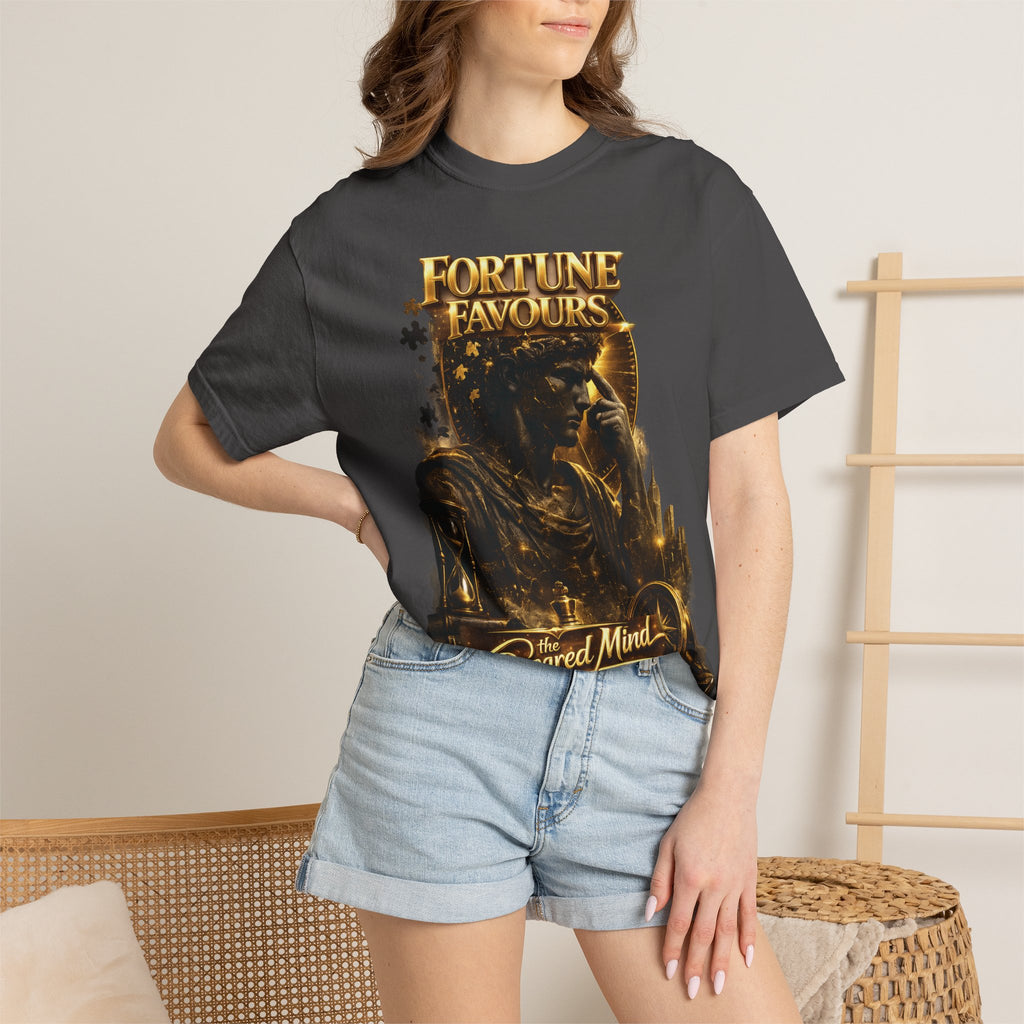 Fortune Favours Prepared Mind T-Shirt — Medieval Knight Graphic Tee Printify