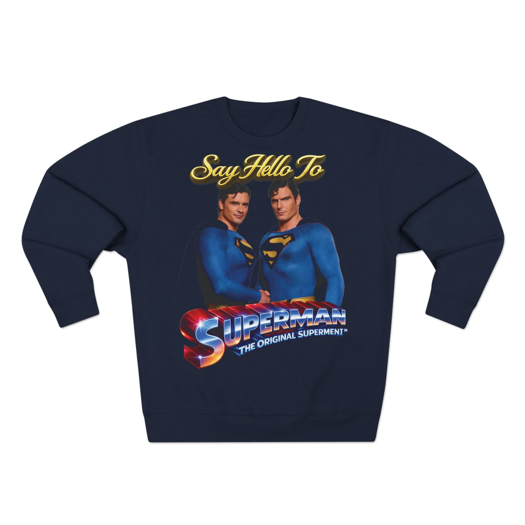 Superman Retro 'Say Hello To' Crewneck Sweatshirt Printify