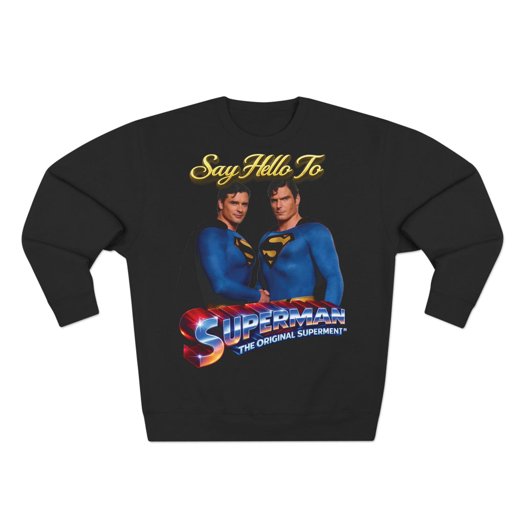 Superman Retro 'Say Hello To' Crewneck Sweatshirt Printify