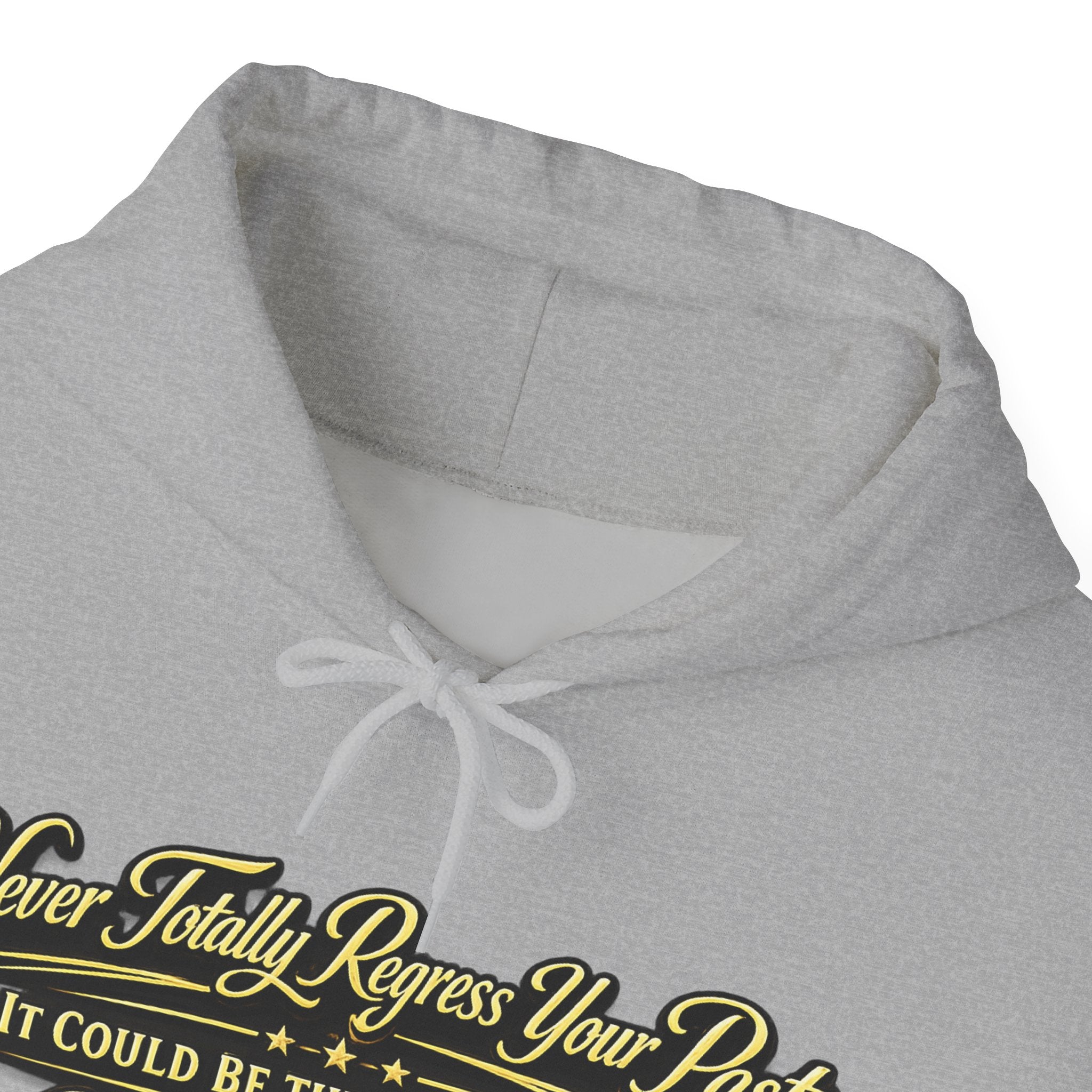 Inspirational Hoodie – “Never Letting Regret Your Past” Motivational City Night Sweatshirt Printify
