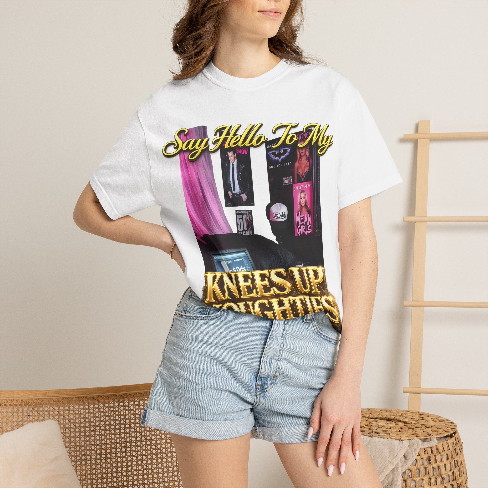 Knees Up Noughties Graphic T-Shirt — Retro MySpace Pop Culture Tee Printify