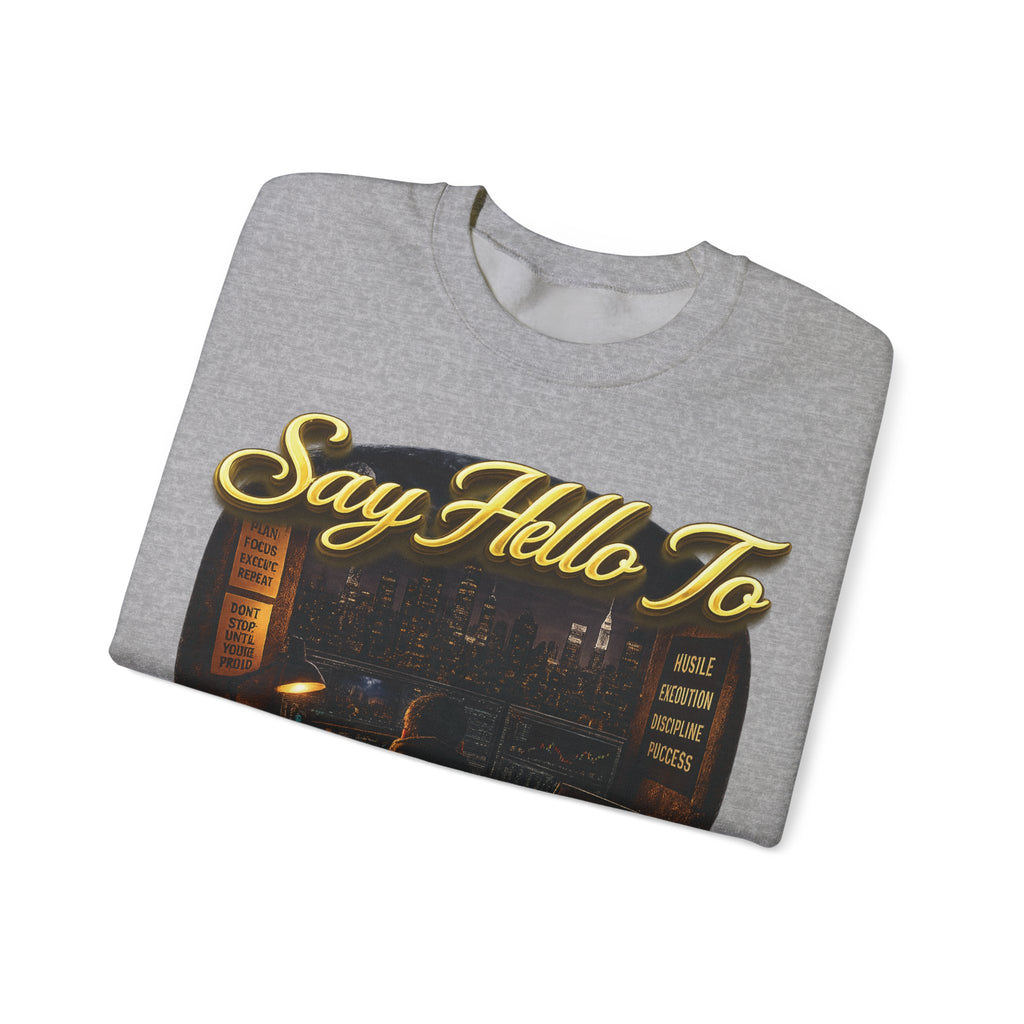The Grind That Never Sleeps Crewneck Sweatshirt — Motivational Hustle Sweatshirt Printify