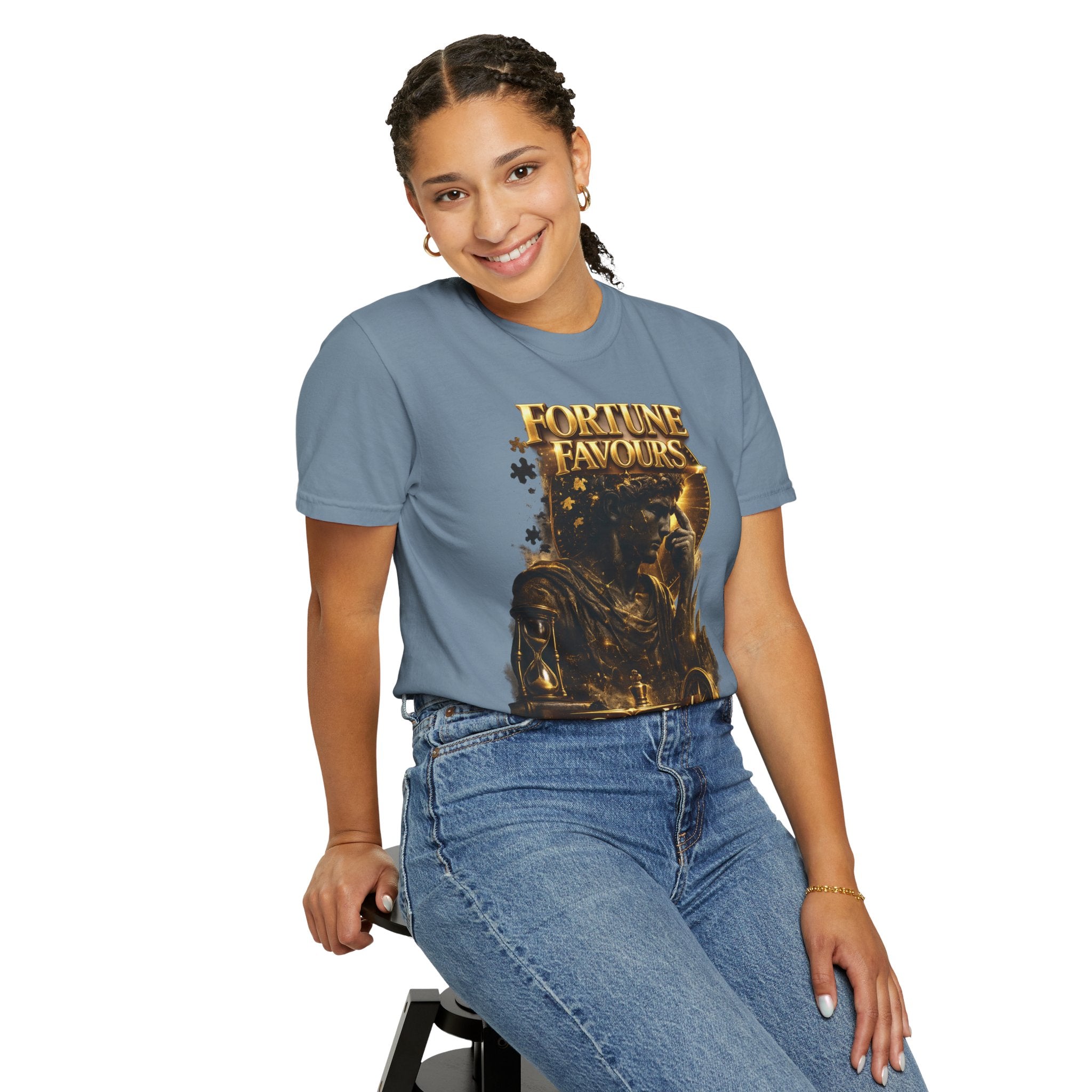 Fortune Favours Prepared Mind T-Shirt — Medieval Knight Graphic Tee Printify