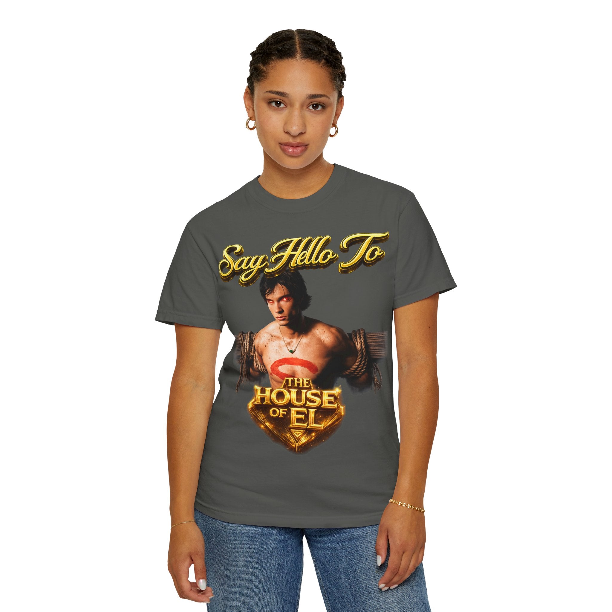 T-Shirt — Say Hello To The House of El Graphic Tee Printify