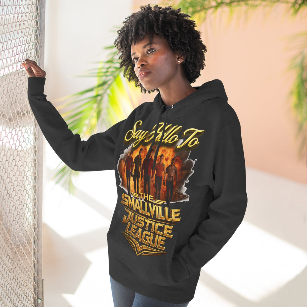 Smallville 'Say Hello To Smallville Justice League' Vintage TV Hoodie Printify