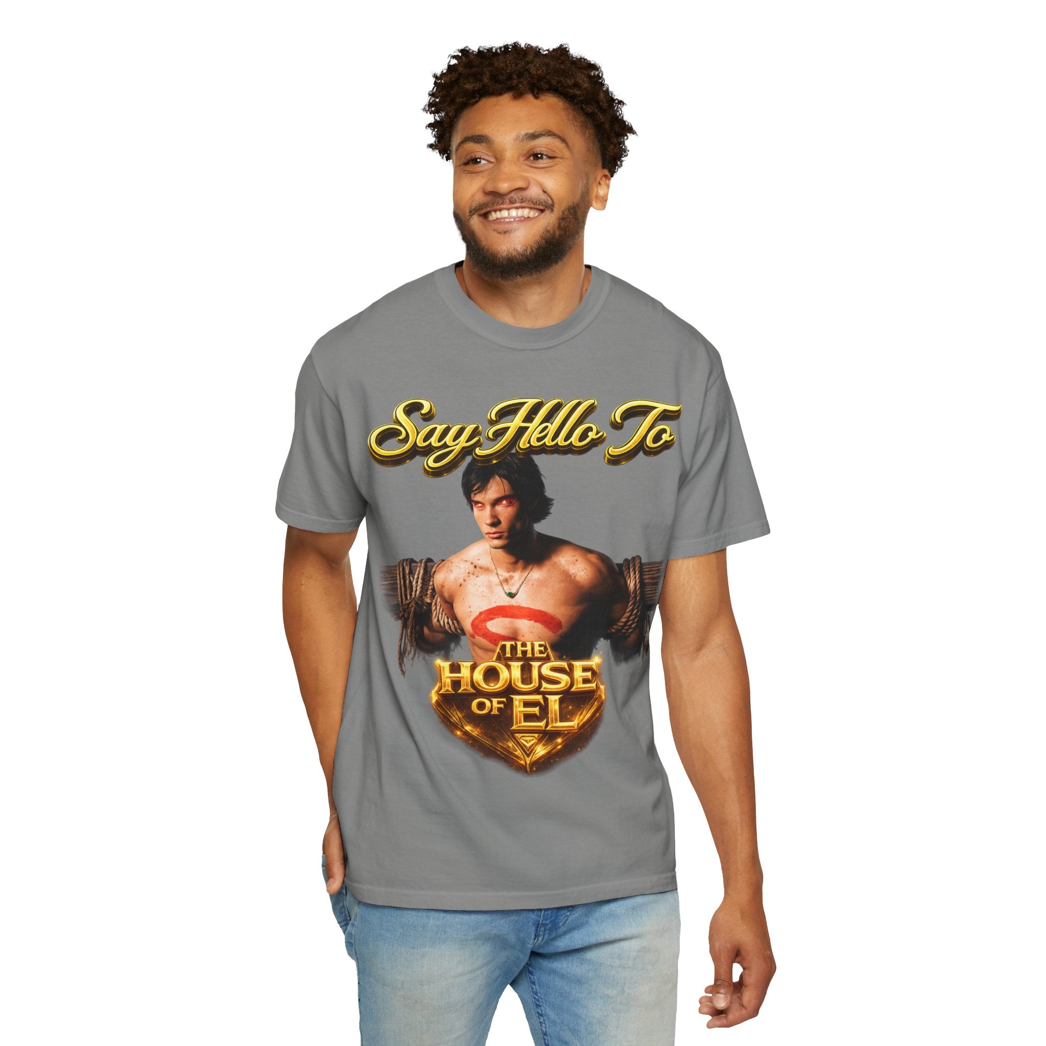 T-Shirt — Say Hello To The House of El Graphic Tee Printify