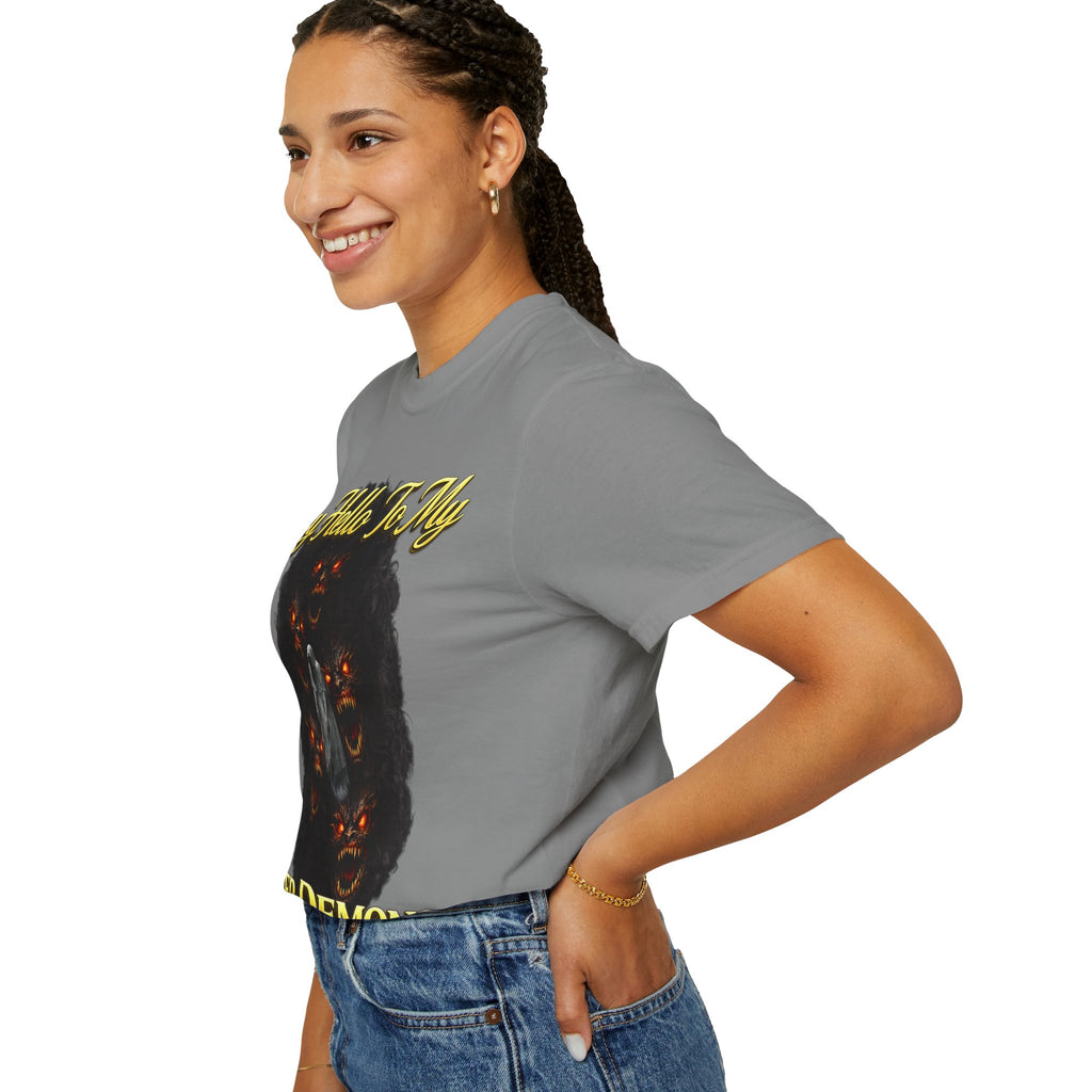 Inner Demons T-Shirt — "Say Hello To My Inner Demons" Graphic Tee Printify