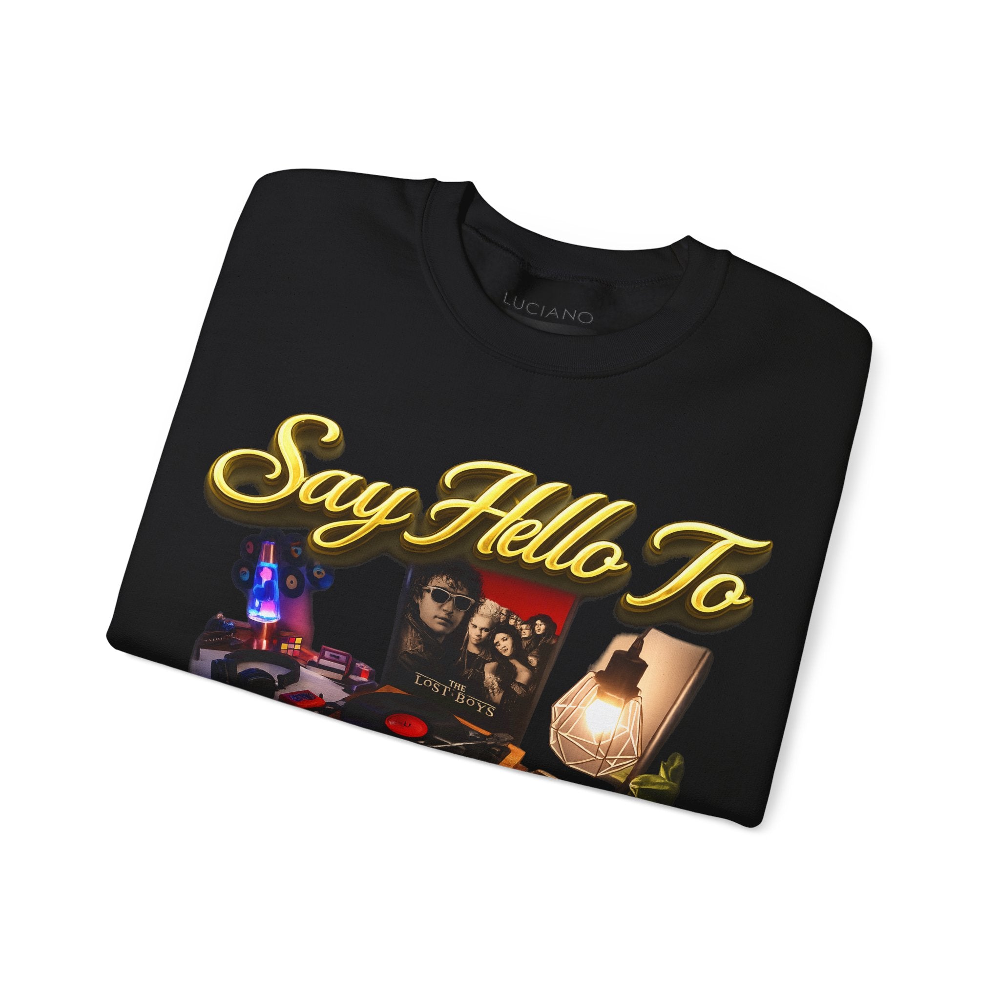 Grateful 80s Crewneck Sweatshirt — “say hello to the grateful 80's” Retro Vibe Printify