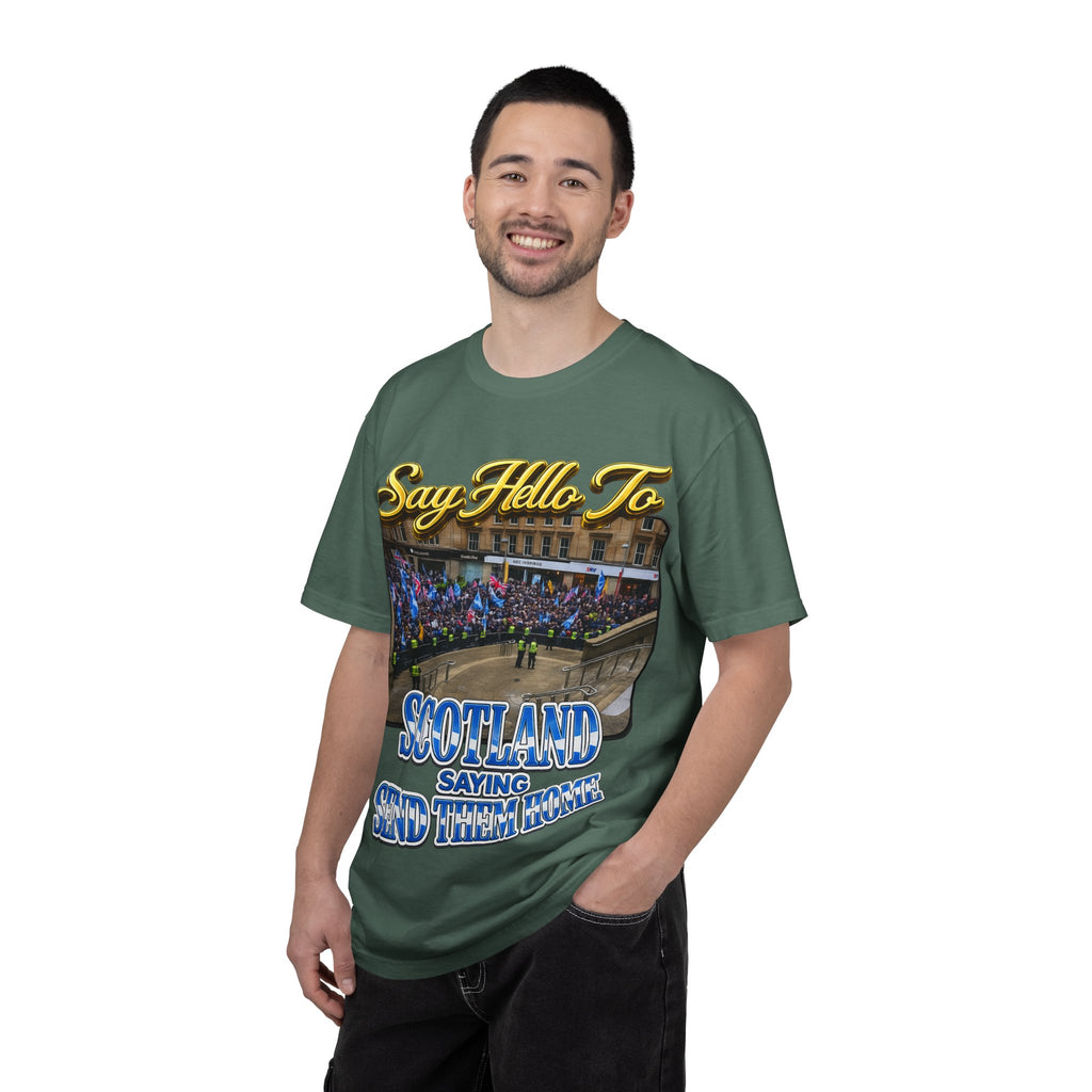 Say Hello To Scotland Saying Send Them Home T-Shirt Printify
