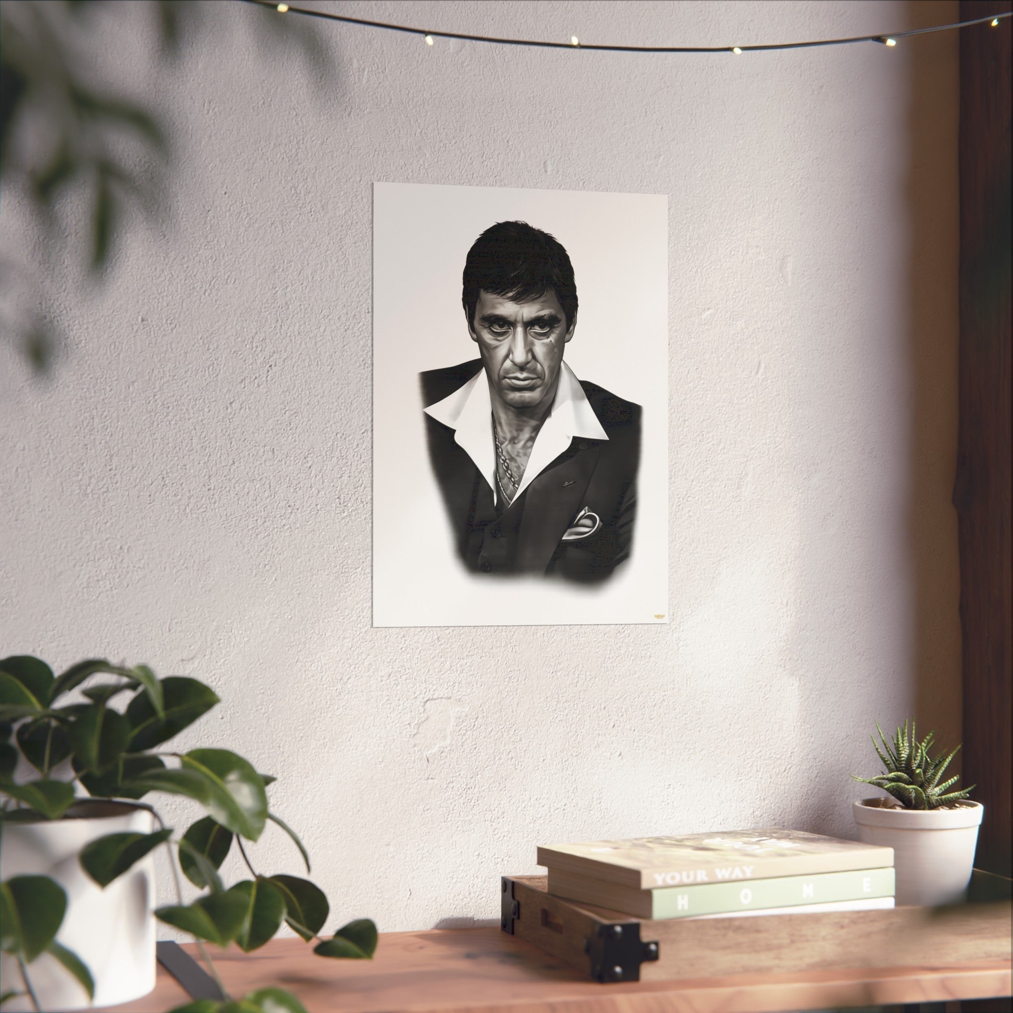 Vintage Noir Portrait Poster — Black & White Fine Art Wall Print Printify