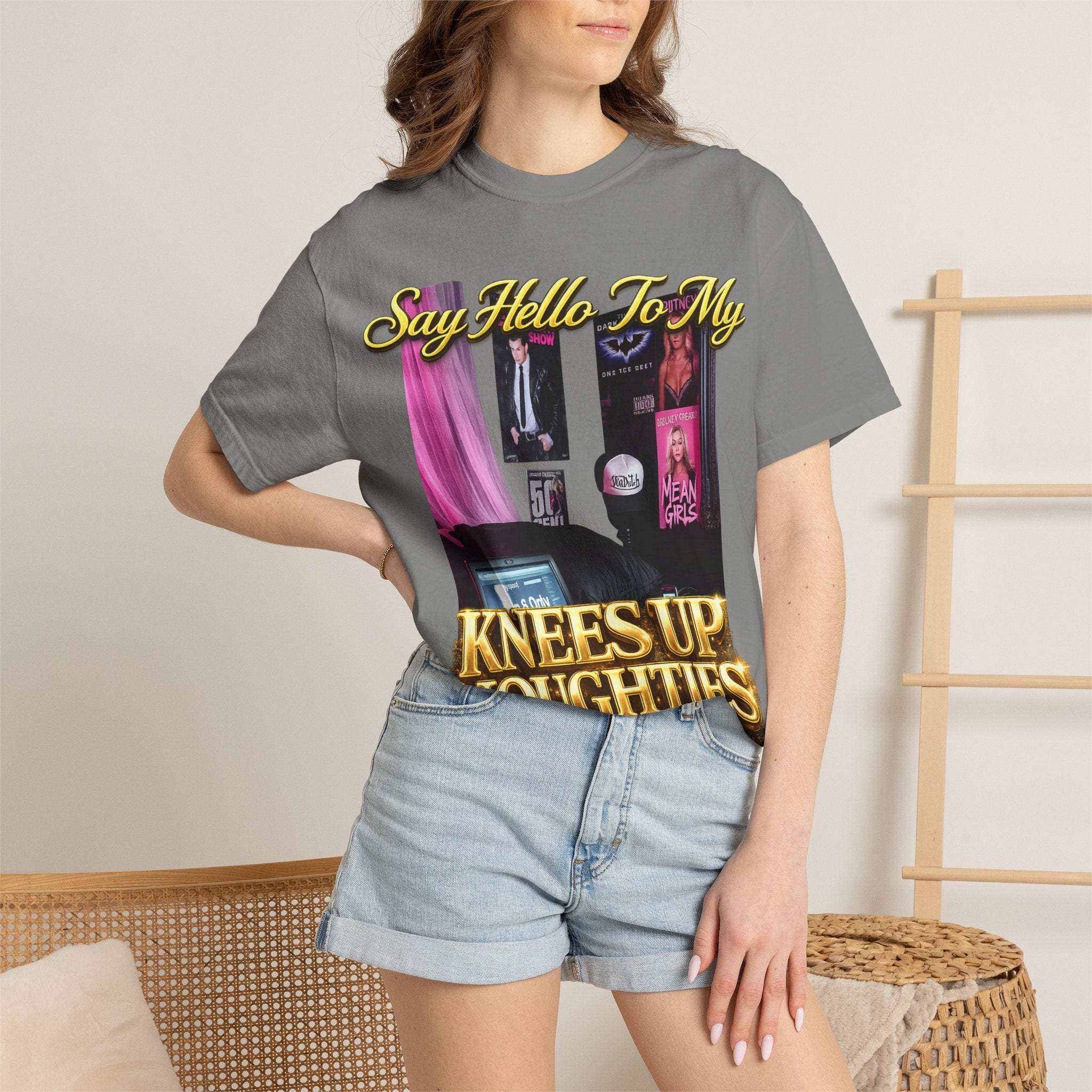 Knees Up Noughties Graphic T-Shirt — Retro MySpace Pop Culture Tee Printify